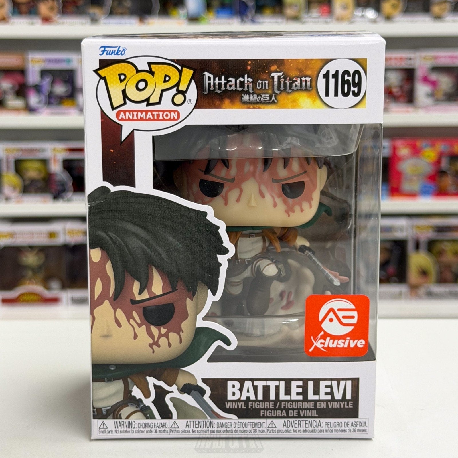 Funko Pop Anime Attack Titan Battle Levi Bloody Alliance Ent 1169 Vinyl Figure