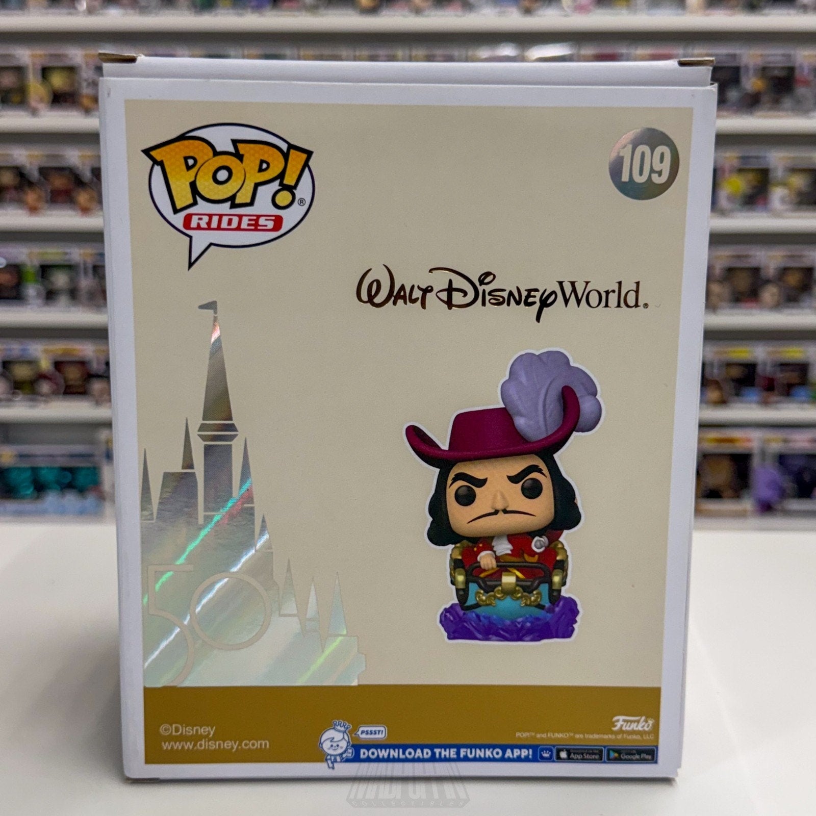 Funko Pop Disney Captain Hook at the Peter Pans Flight Attraction 109 Toy Figure