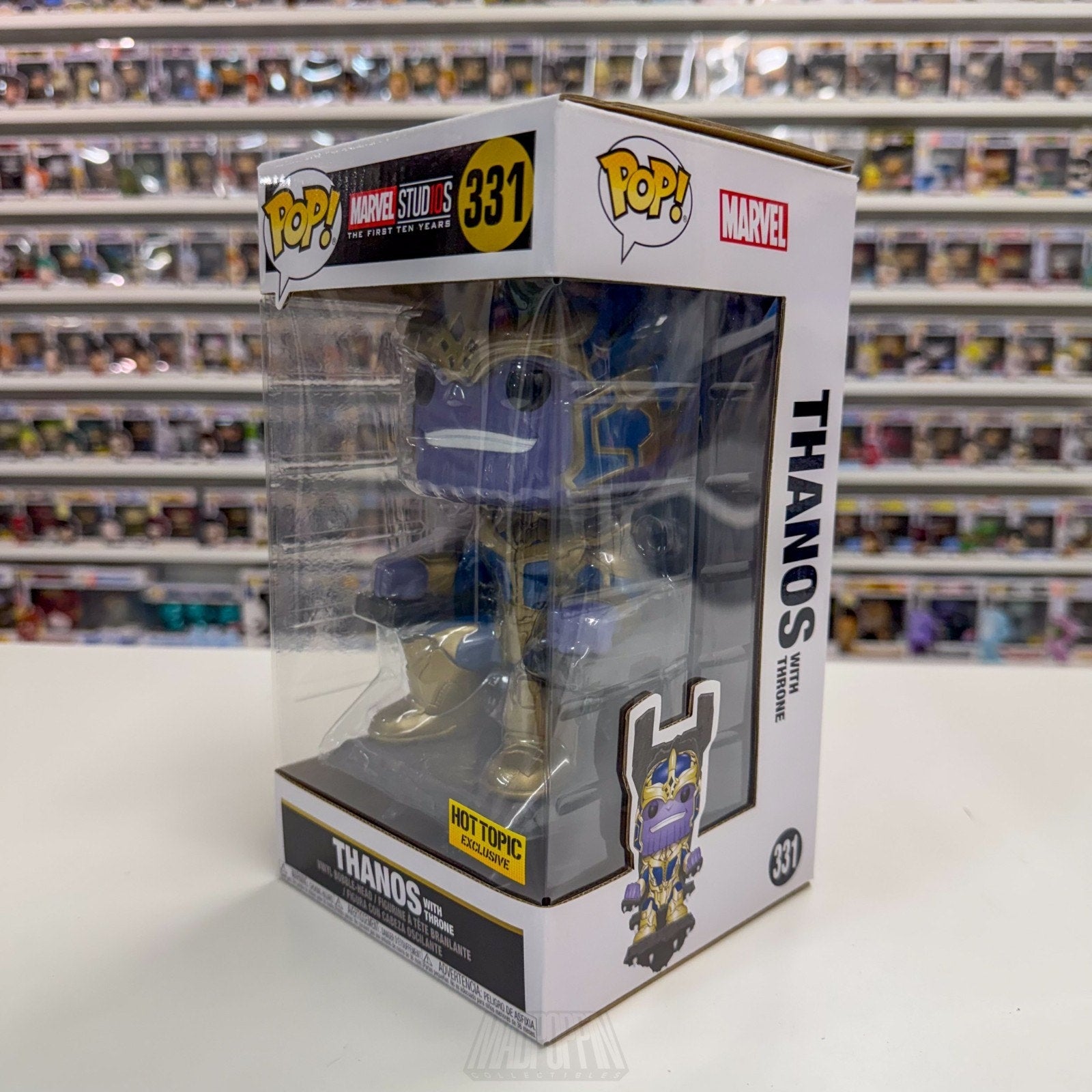 Funko Pop Marvel Thanos w/Throne Hot Topic 331 MCU Infinity Mad Titan Toy Figure