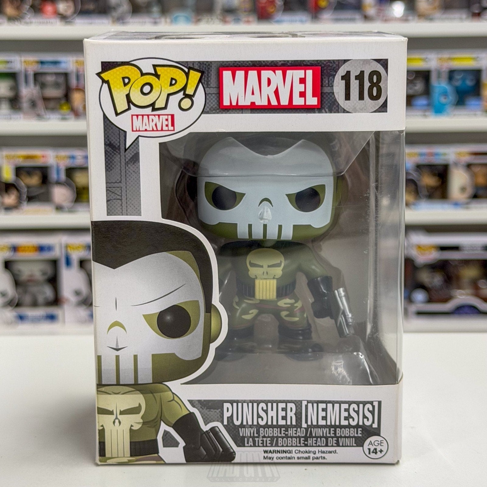 Funko Pop Marvel Punisher Nemesis 118 Frank Castle Vigilante Skull Vinyl Figure