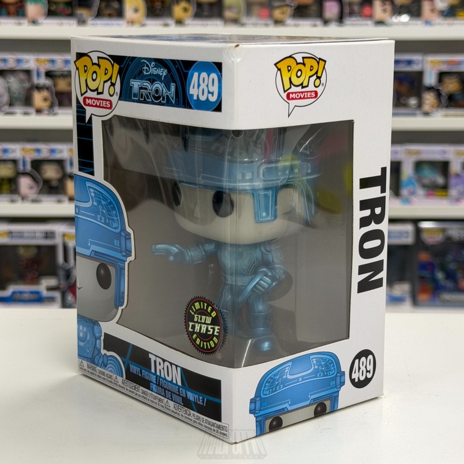 Funko Pop Disney Tron Metallic Glow Chase 489 Sci-Fi Video Game Toy Vinyl Figure