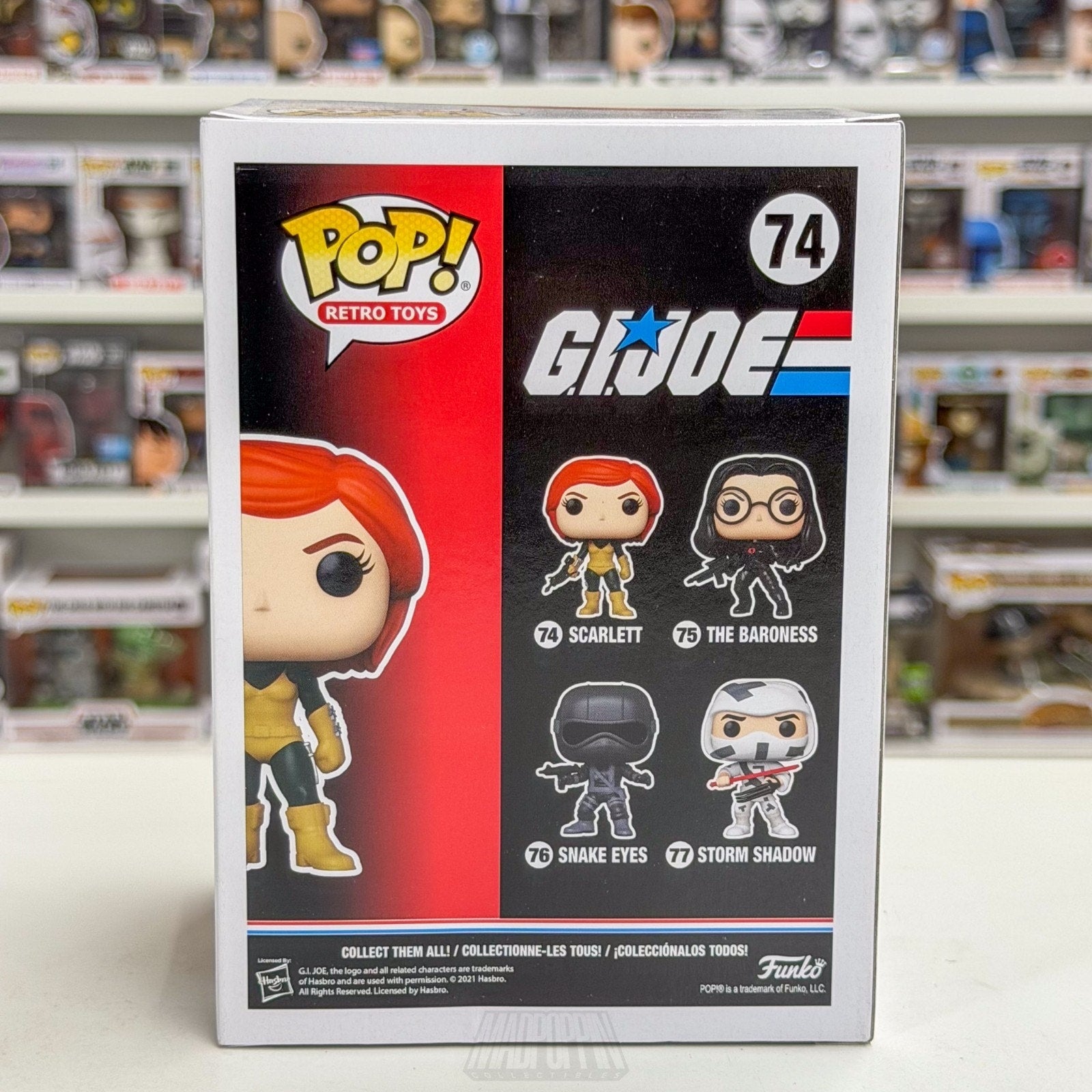 Funko Pop Retro Toys GI Joe Real American Hero Scarlett 74 Cartoon 80s Figure
