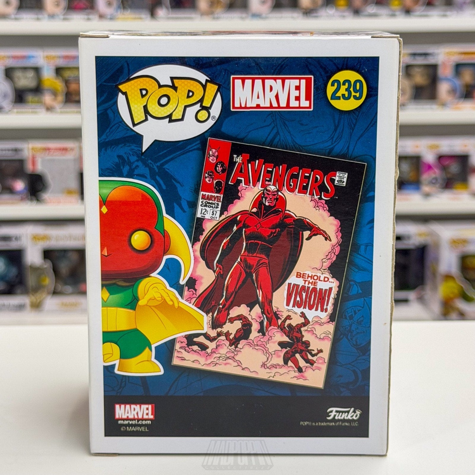 Funko Pop Marvel Collector Corps Vision Avengers #57 239 Android Vinyl Figure