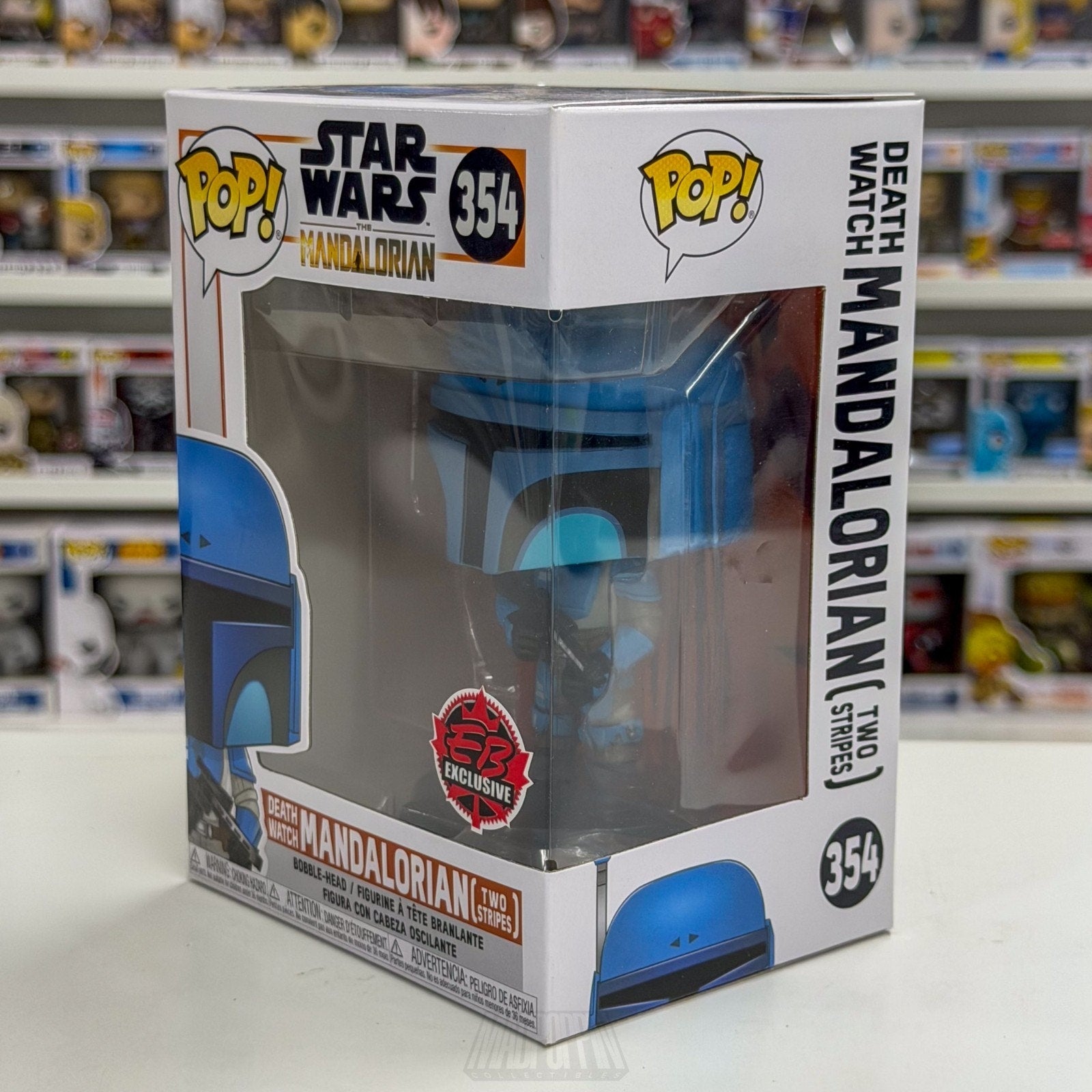 Funko Pop Star Wars Death Watch Mandalorian Two Stripes EB Games 354 Toy Figure