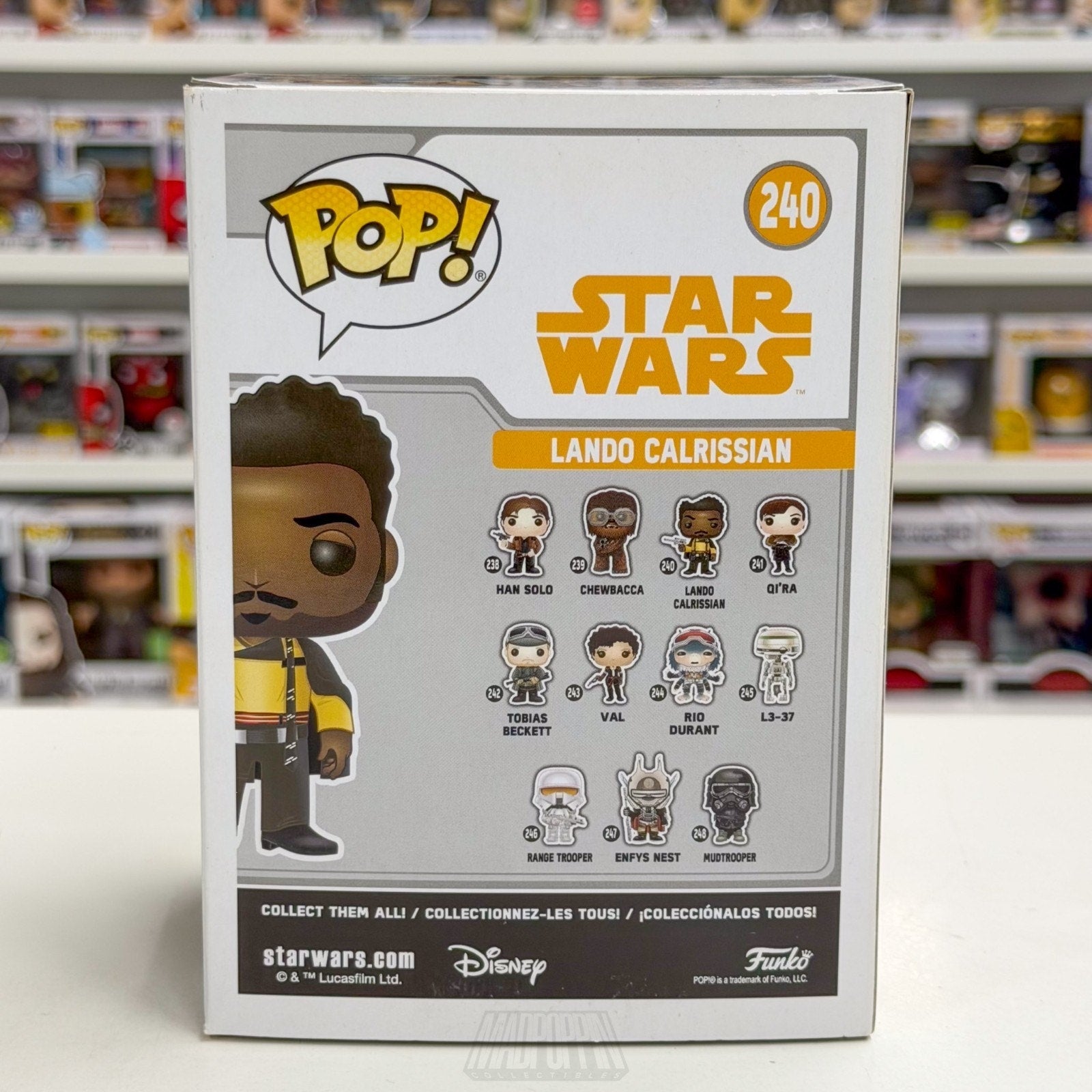 Funko Pop Star Wars Solo Story Young Lando Calrissian 240 Smuggler Vinyl Figure