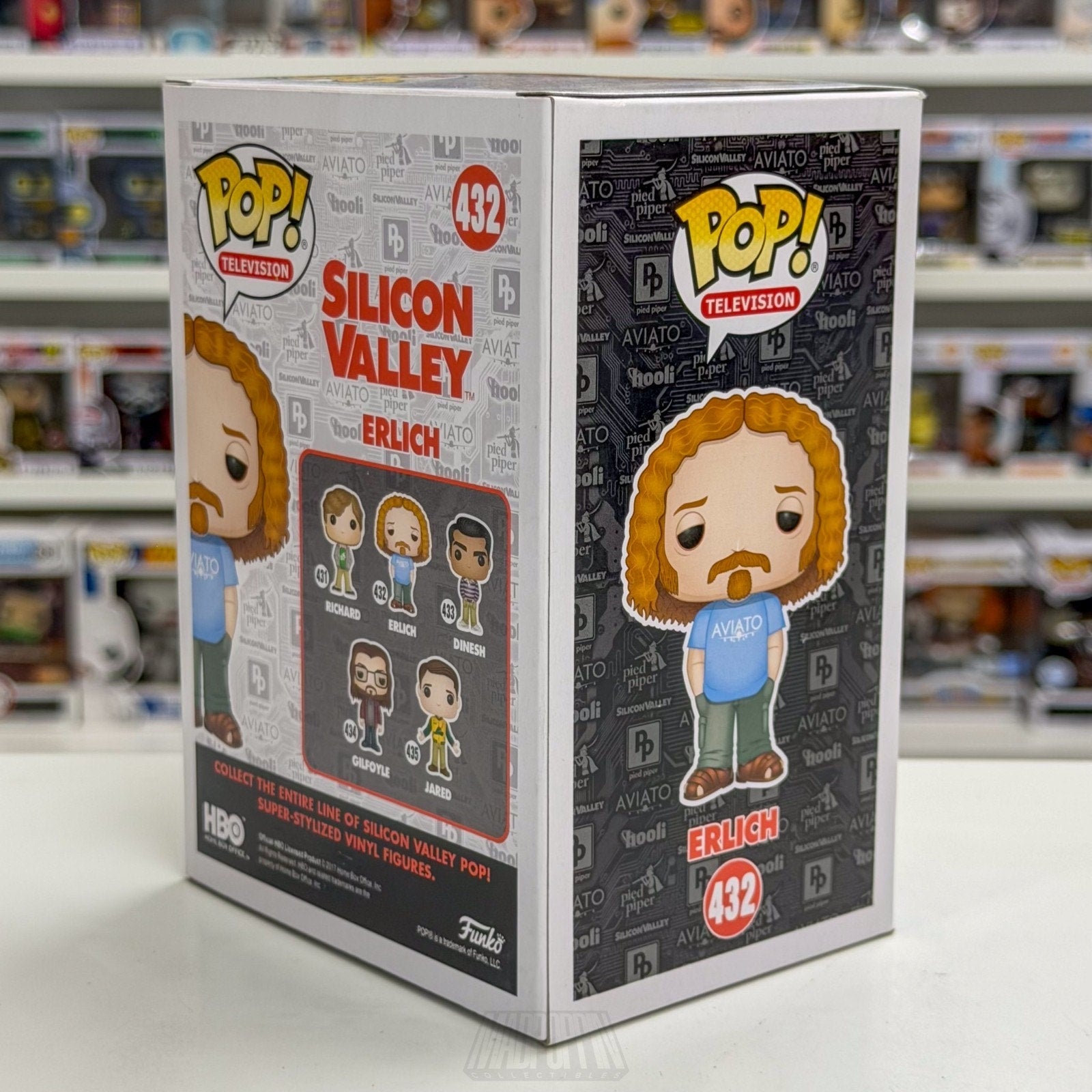 Funko Pop TV Silicon Valley Erlich Bachman 432 HBO Comedy Show Vinyl Toy Figure