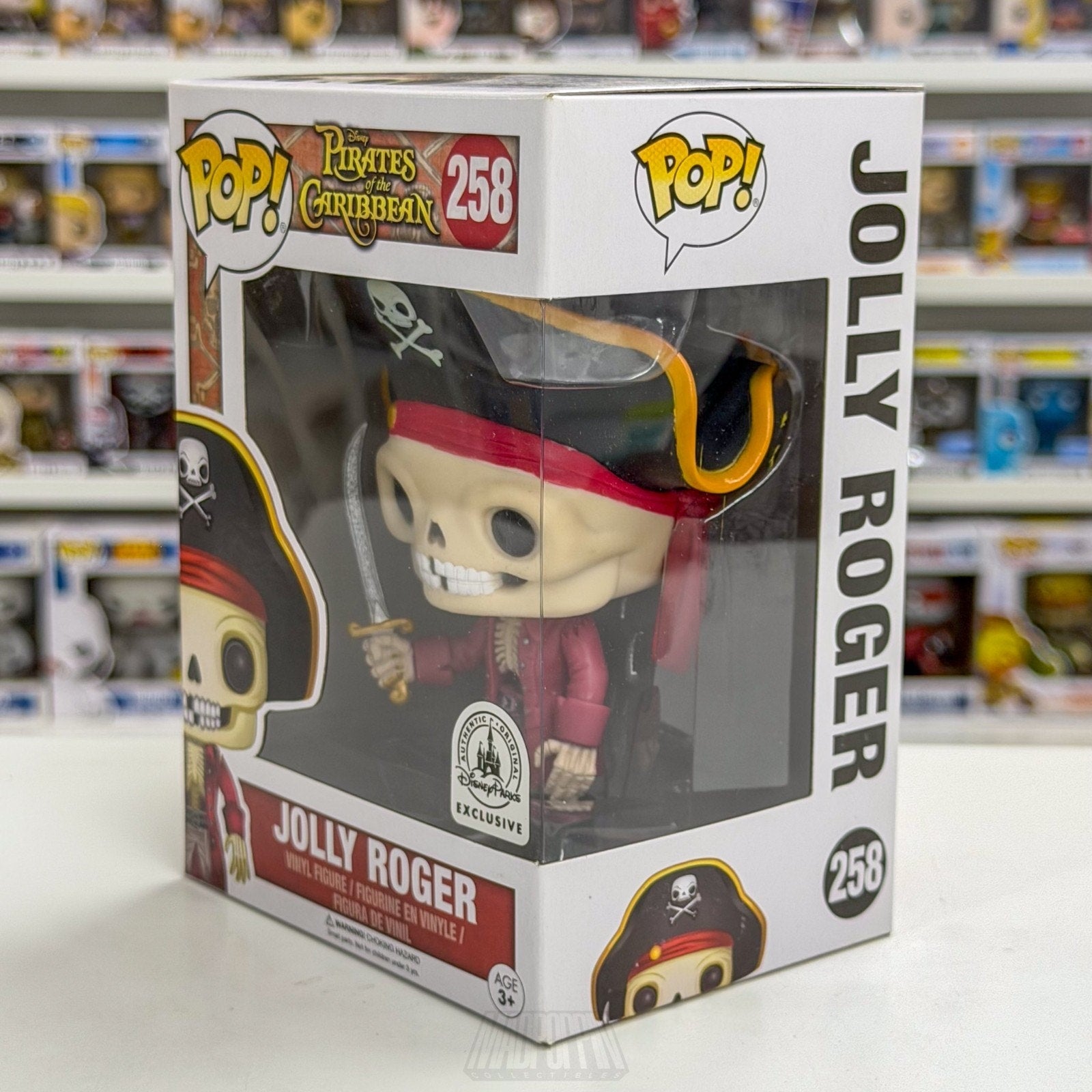 Funko Pop Disney Pirates of the Caribbean Jolly Roger Park Exclusive 258 Figure