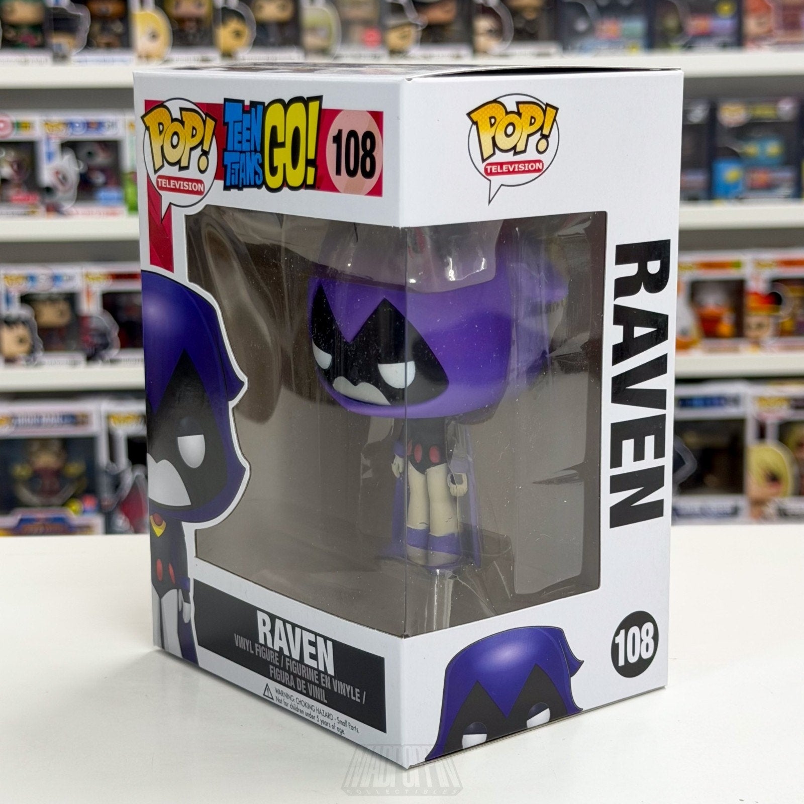 Funko Pop TV Teen Titans Go Raven 108 TTG Animated Cartoon Network Vinyl Figure
