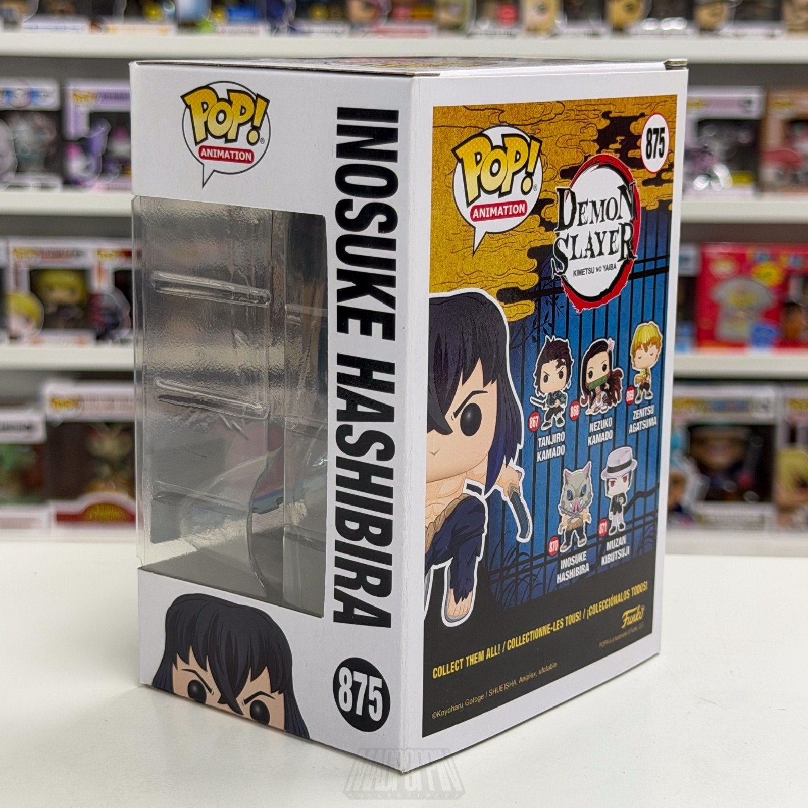 Funko Pop Anime Demon Slayer Inosuke Hashibira Flocked Chase Chalice 875 Figure