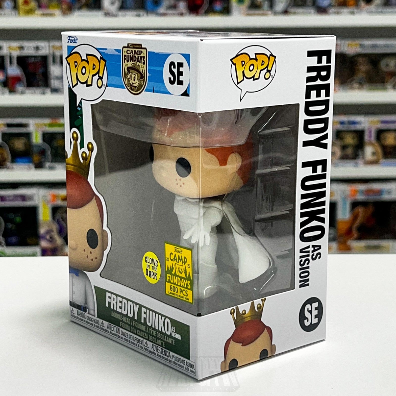 Funko Pop Freddy as White Vision SE Glow in the Dark Camp Fundays 600 PCS Marvel