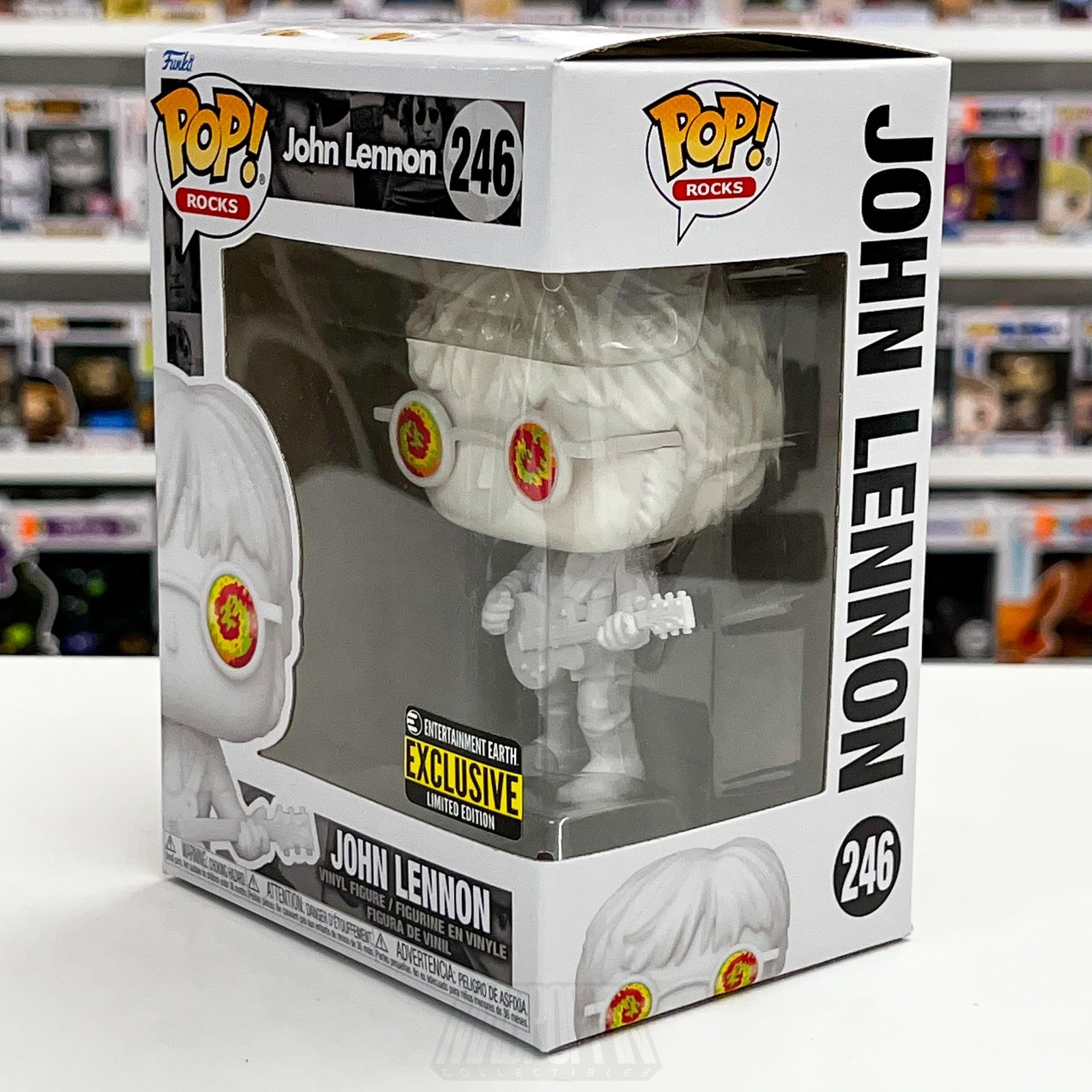Funko Pop Rocks John Lennon 246 Entertainment Earth Exclusive Vinyl Figure LE1