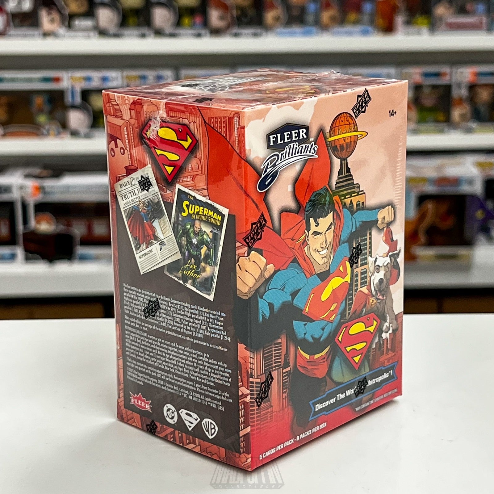 Fleer Brilliants Superman DC Red Blaster Box Parallel Target Cards Upper Deck
