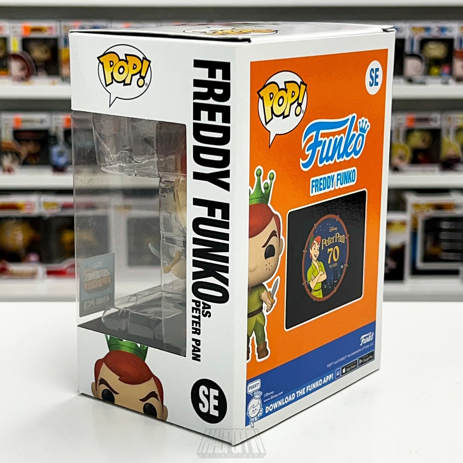 Freddy Funko as Peter Pan Pop! Vinyl Figure LE 4500 Disney 70th Anniversary SE