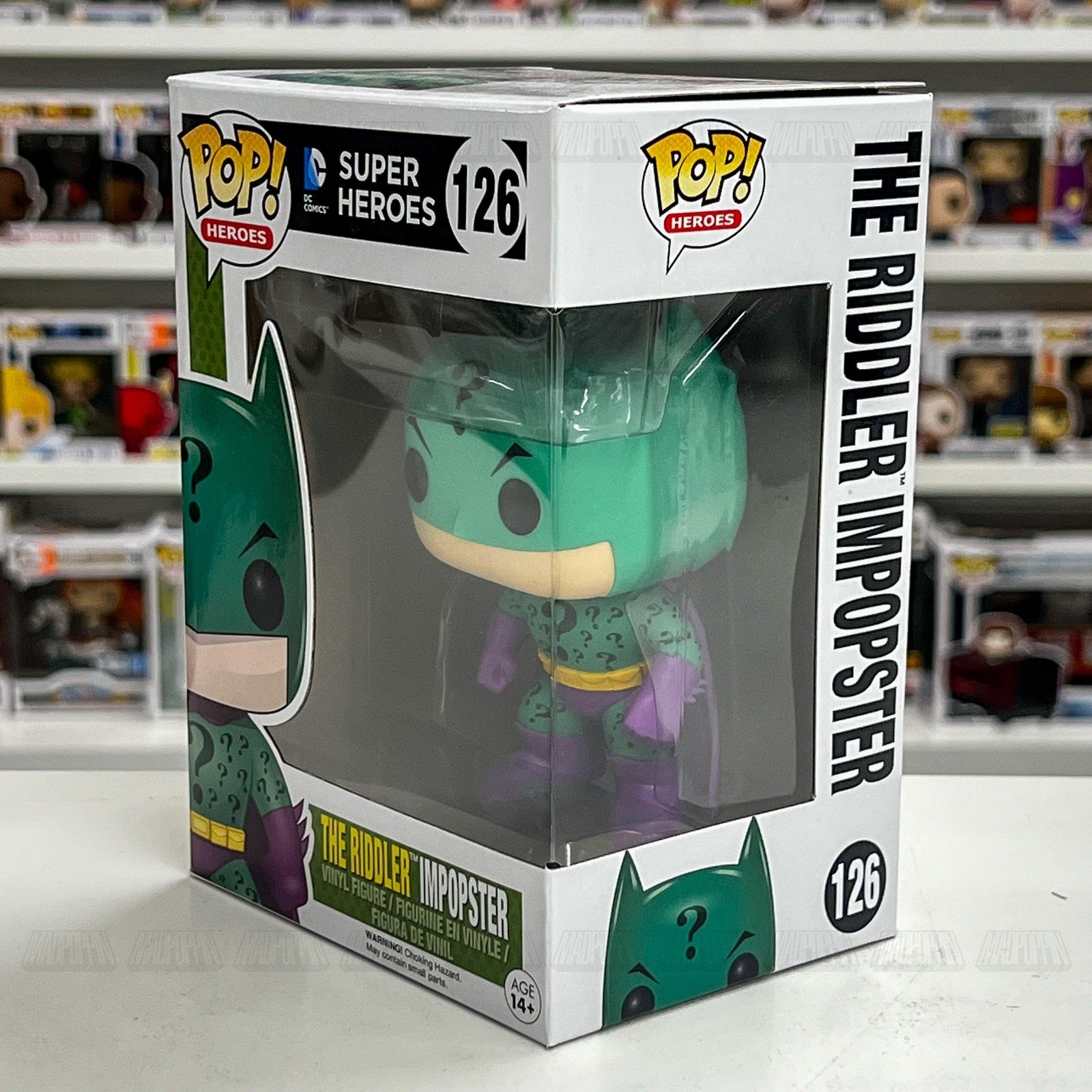 Funko Pop DC Super Heroes The Riddler Impopster 126 Vinyl Figure New in Box