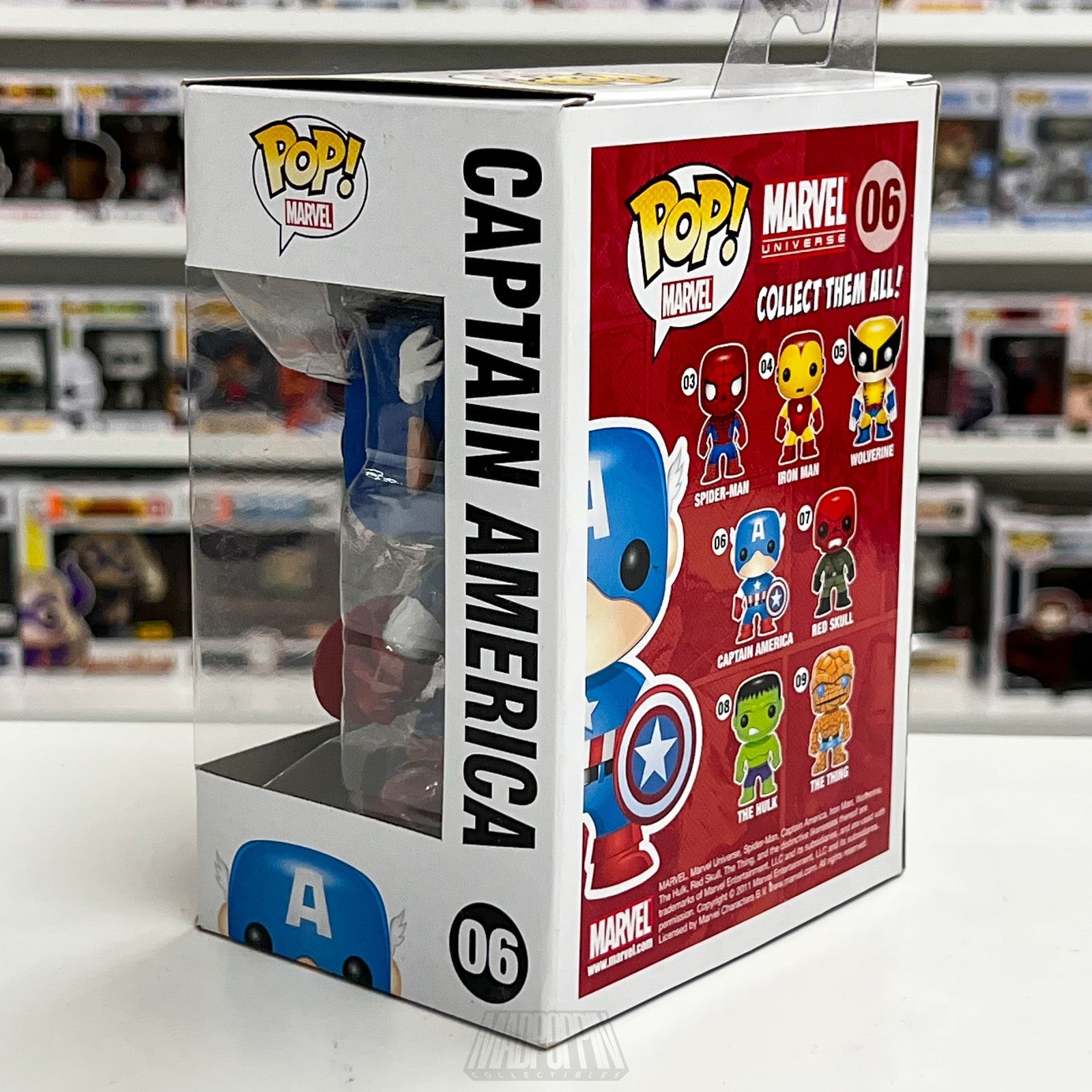 Funko Pop Marvel Universe Captain America Bobblehead 06 Original Hang Tag 2011