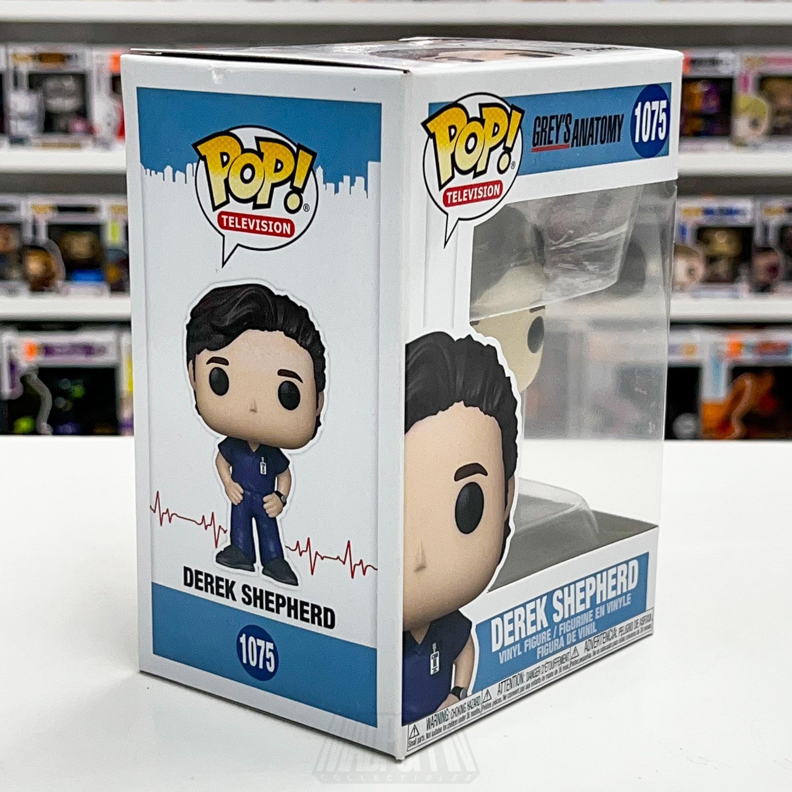 Funko Pop Television Grey's Anatomy Derek Shepherd 1075 Vinyl Figure Doctor NIB5