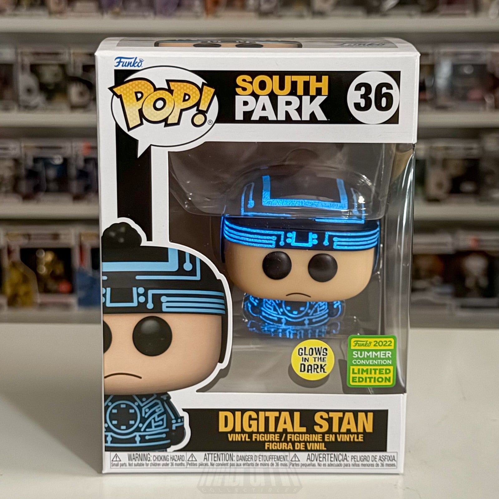 Funko Pop Animation South Park Digital Stan Marsh Glow SDCC 36 Tron Vinyl Figure0