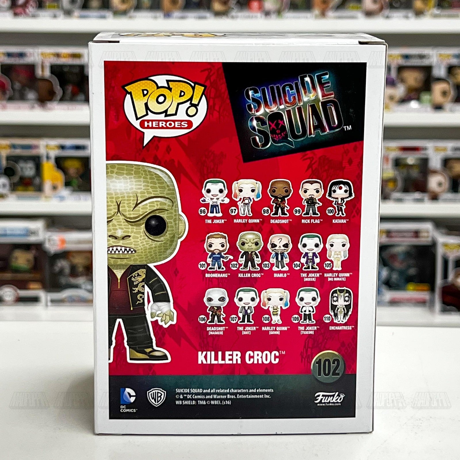 Funko Pop Heroes Suicide Squad Killer Croc 102 Vinyl Figure DC Comics New in Box