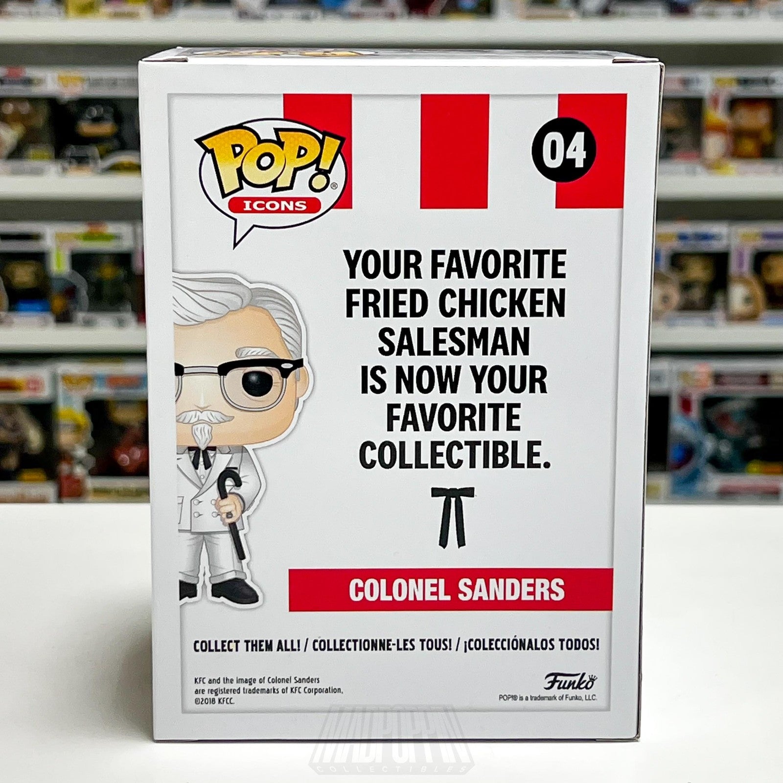 Funko Pop Icons KFC Colonel Sanders w/Cane 04 Figure Kentucky Fried Chicken Toy