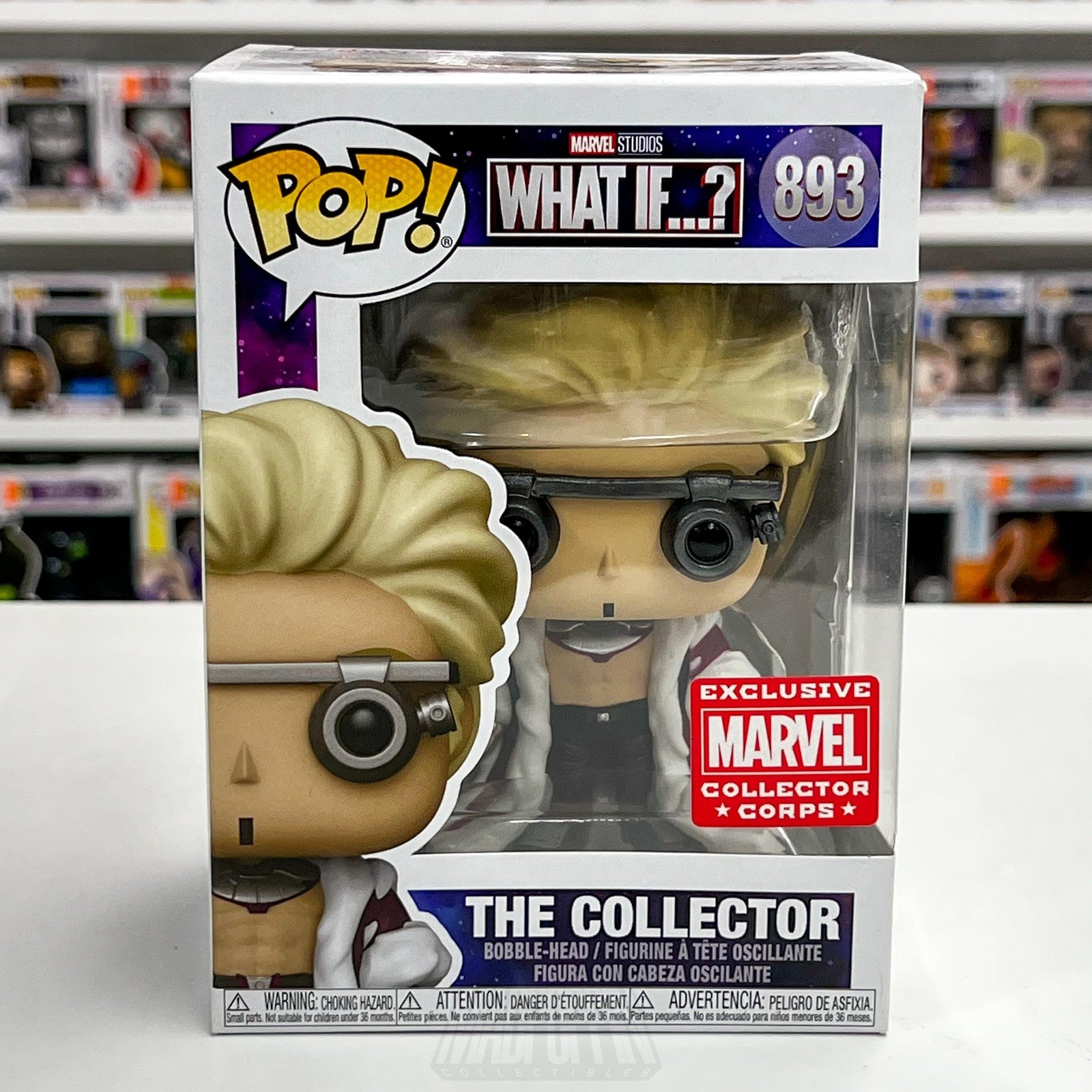 Funko Pop Marvel What If? The Collector 893 Exclusive Collector Corps Vinyl MCC0