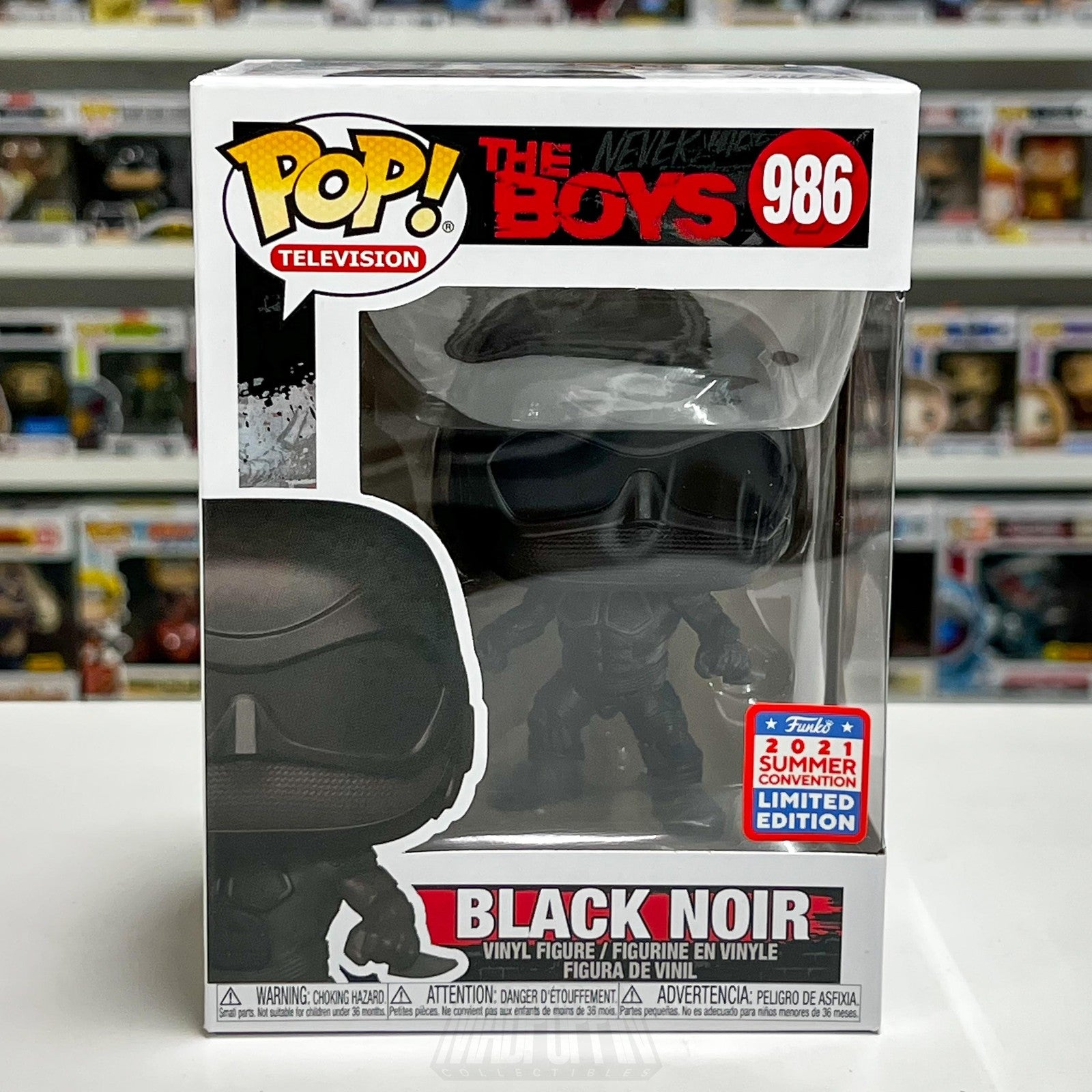 Funko Pop TV The Boys Black Noir 986 Vought 2021 Summer Convention Vinyl Figure