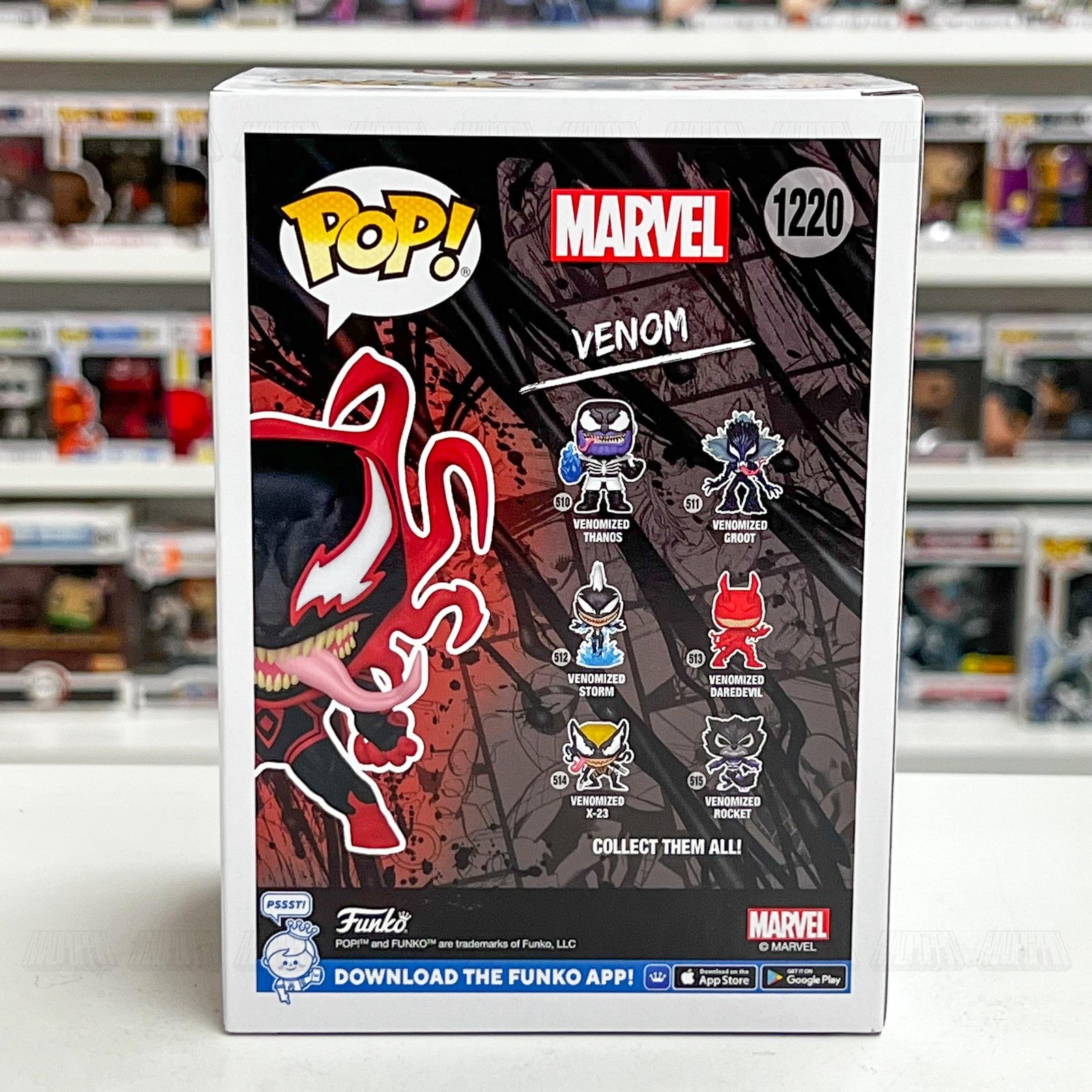 Funko Pop Marvel Venom 1220 Entertainment Earth Exclusive Bobble-Head Figure