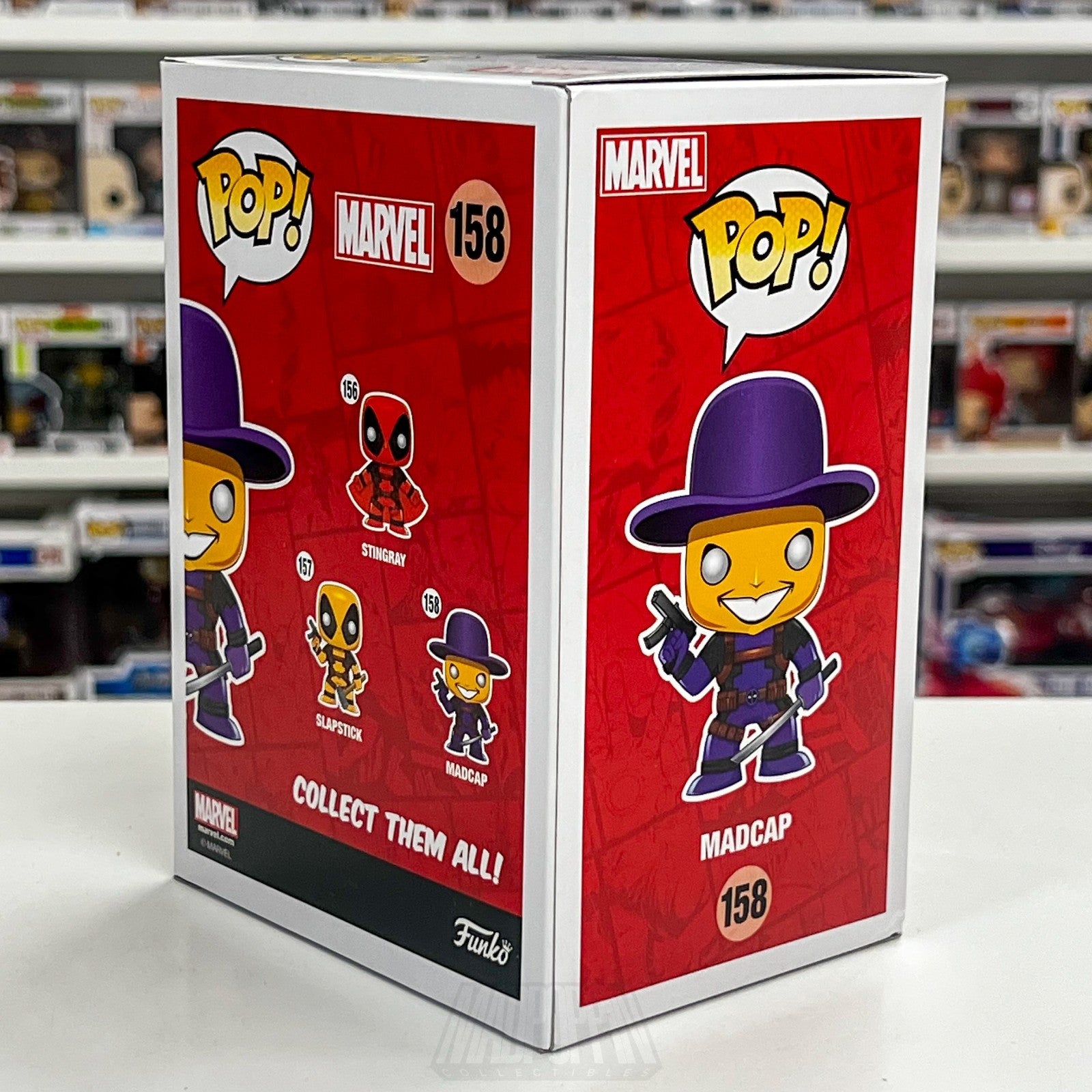 Funko Pop Marvel Madcap Metallic Chase Hot Topic 158 Deadpool Toy Vinyl Figure4