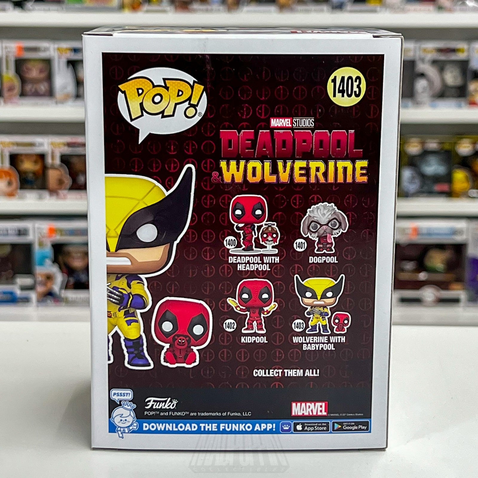 Funko Pop Marvel Deadpool & Wolverine with Babypool 1403 Movie Vinyl Figure Toy3