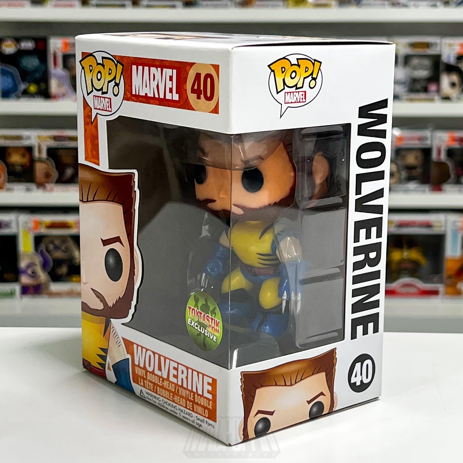 Funko Pop Marvel Wolverine Unmasked 40 Toytastik VAULTED Vinyl Armor SUPER RARE