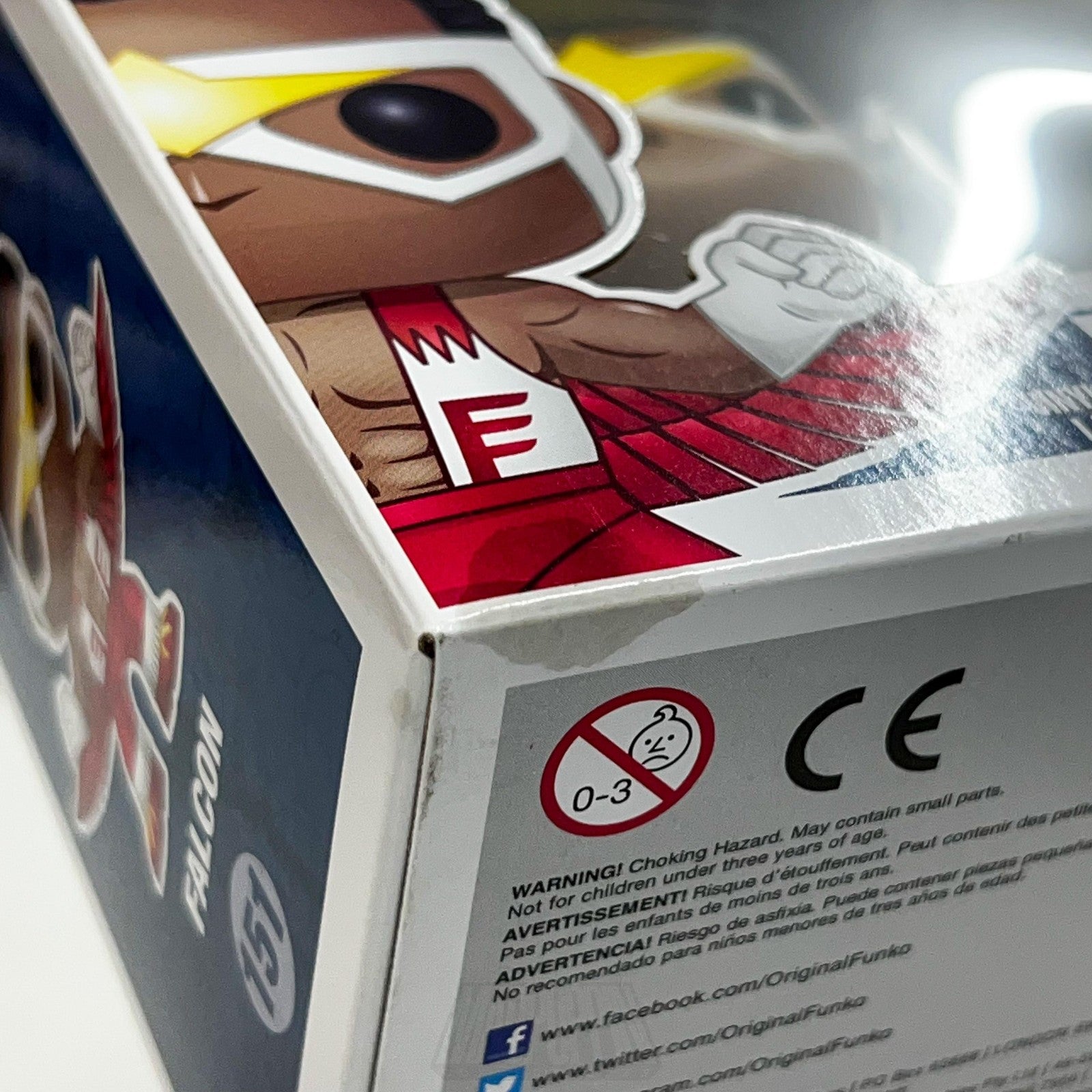 Funko Pop Marvel Falcon 151 Vinyl Bobble-Head Figure Box Sam Wilson Avengers Toy
