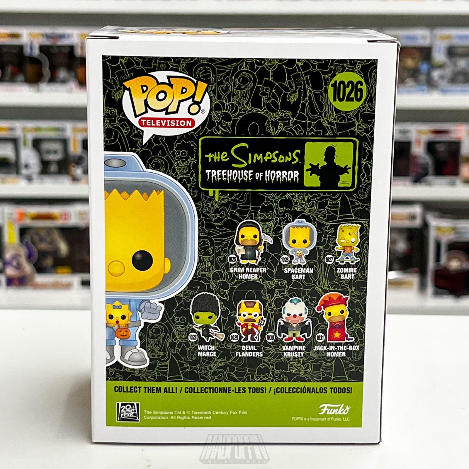 Funko Pop Spaceman Bart #1026 Simpsons Treehouse of Horror Vinyl Figure New 2020