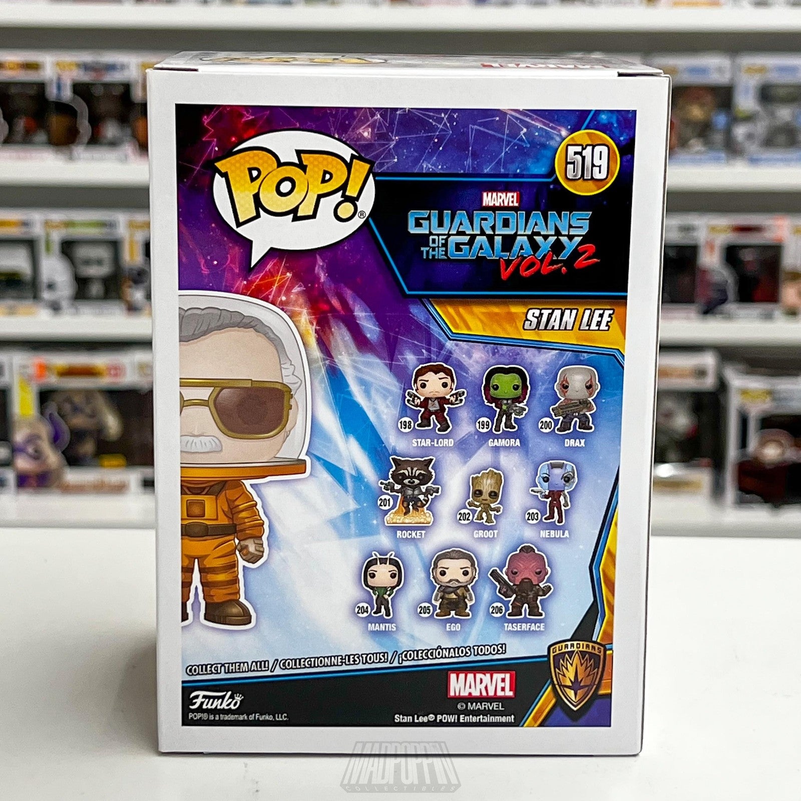 Funko Pop Stan Lee 519 Guardians of the Galaxy Vol 2 Fall Convention Exclusive