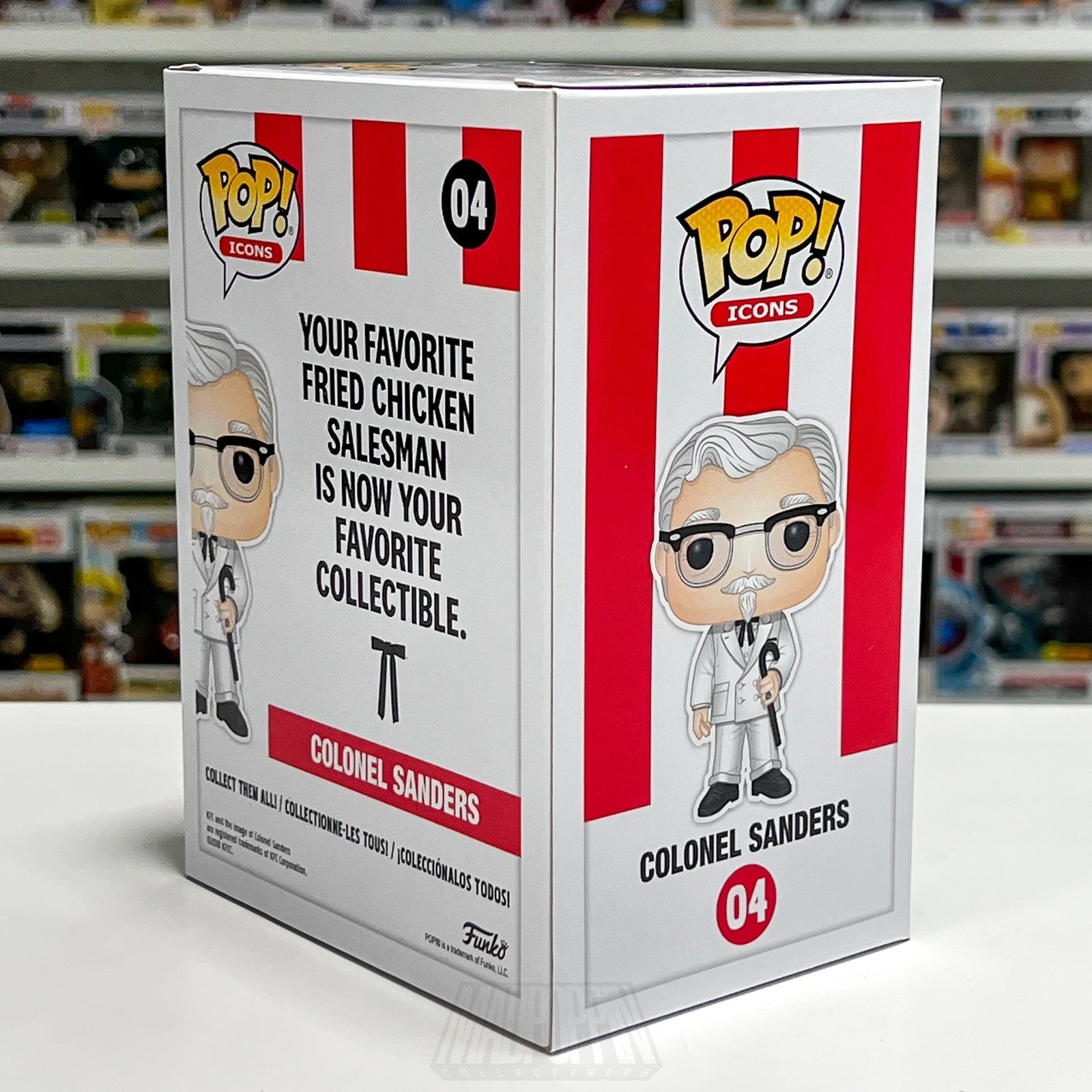 Funko Pop Icons KFC Colonel Sanders w/Cane 04 Figure Kentucky Fried Chicken Toy