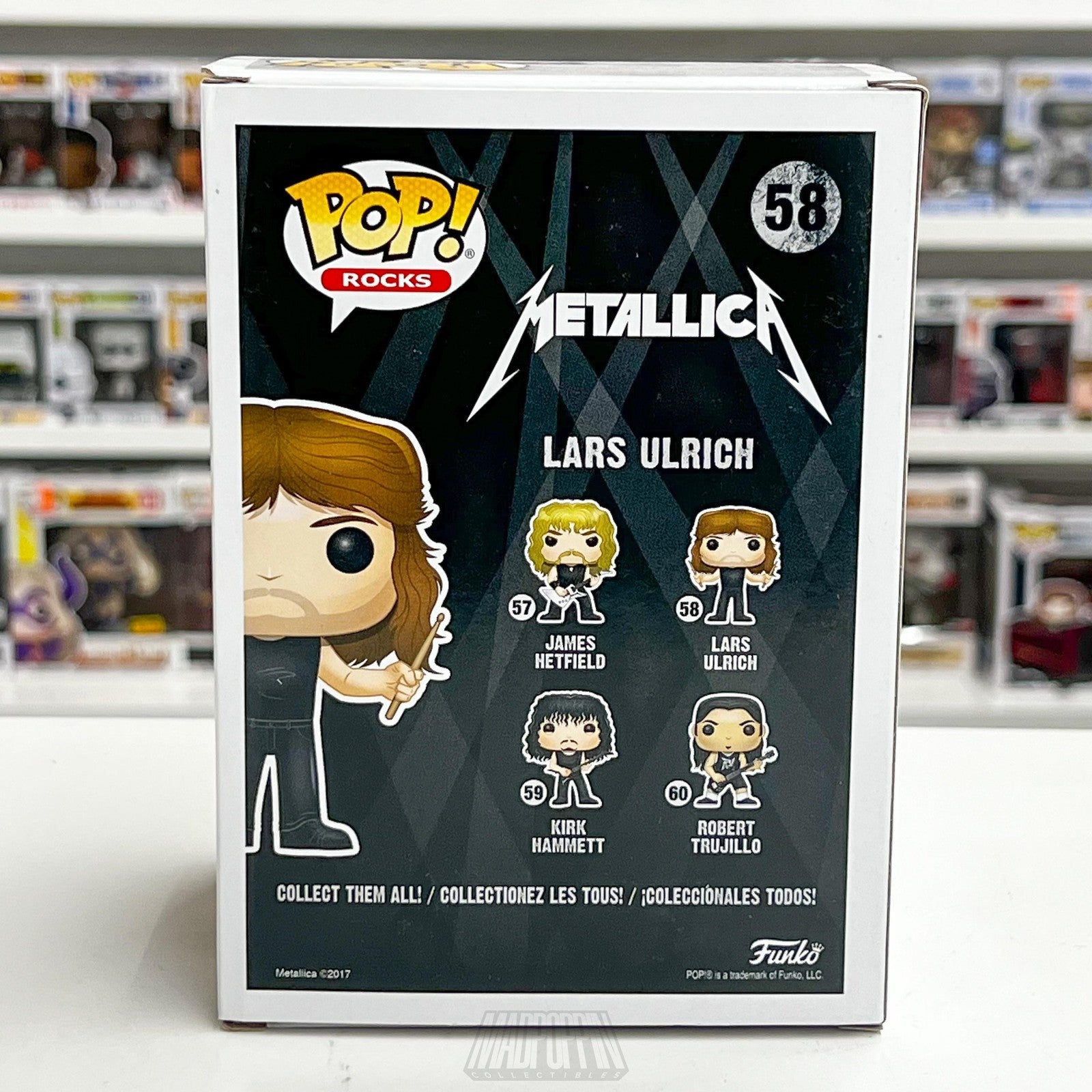Funko Pop Rocks Metallica Lars Ulrich 58 Vinyl Figure New Box Collectible Gift