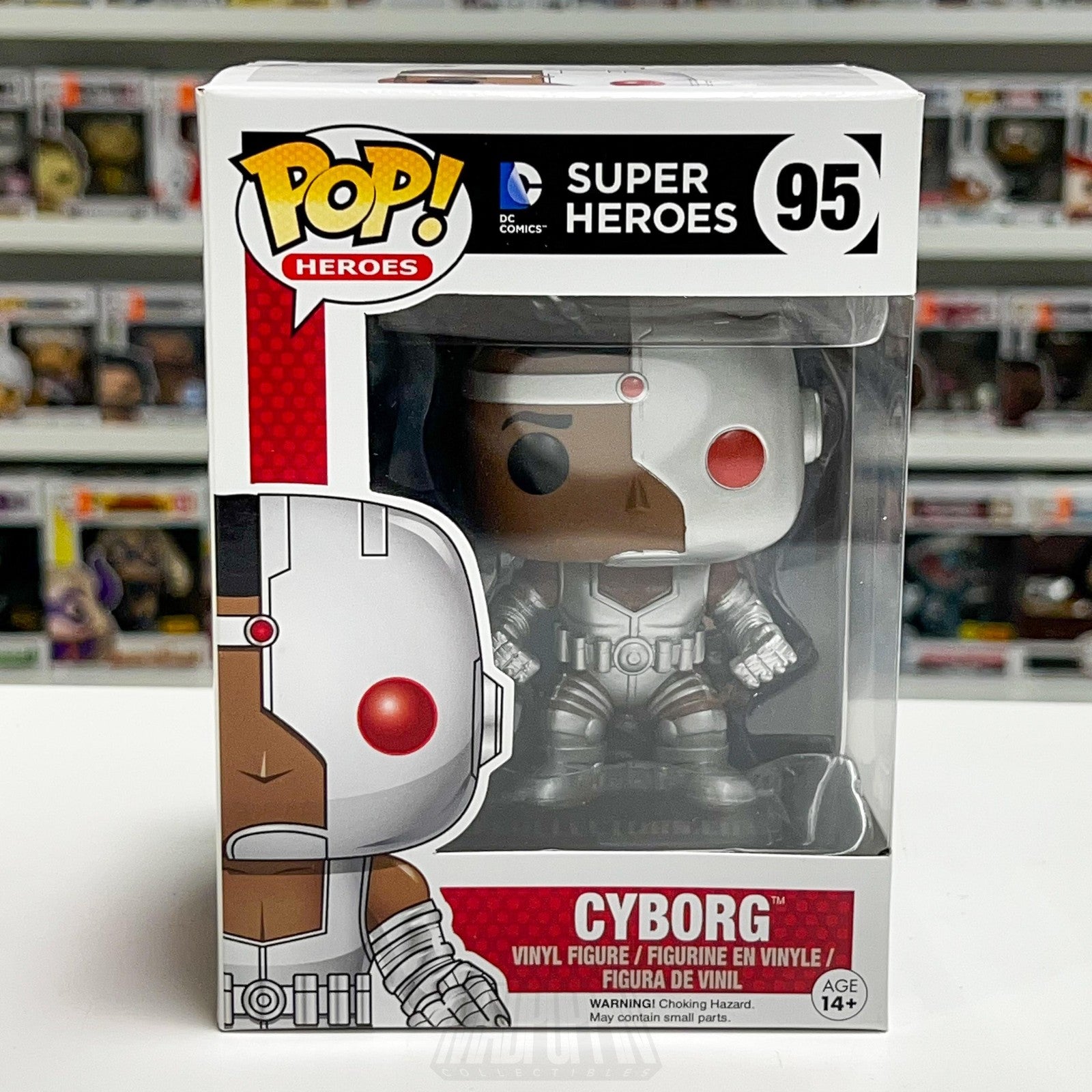 Funko Pop Heroes DC Comics Super Heroes Cyborg 95 Vinyl Figure New in Box Toy