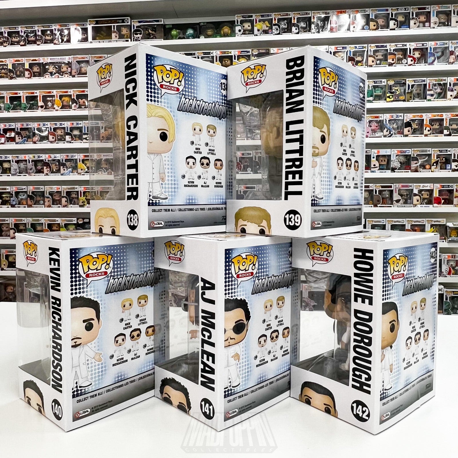Funko Pop Rocks Backstreet Boys Complete Set 5 Nick Brian Kevin AJ Howie Music