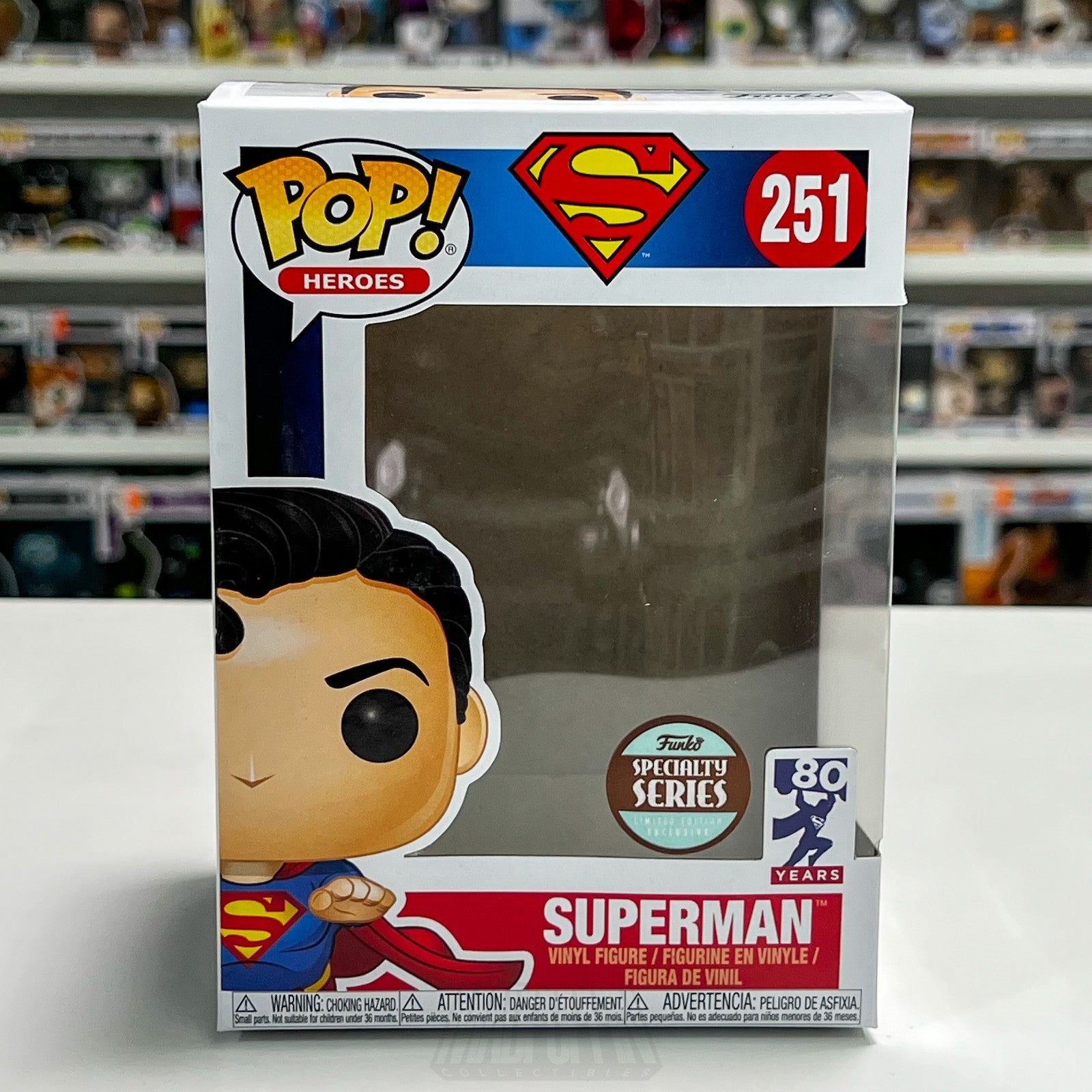Funko Pop DC Heroes Superman Flying 251 BOX ONLY NO FIGURE NO INSERT Mint Comics0