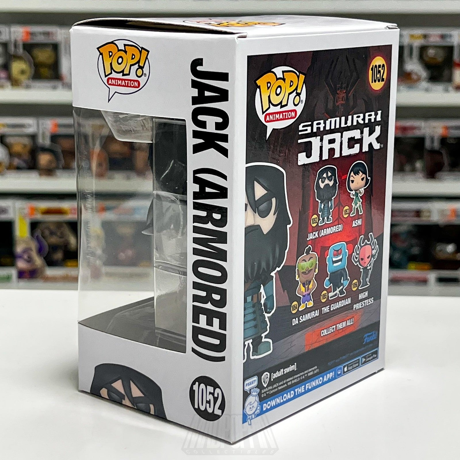 Funko Pop Animation Samurai Jack Armored No Helmet 1052 Vinyl Figure Cartoon Toy