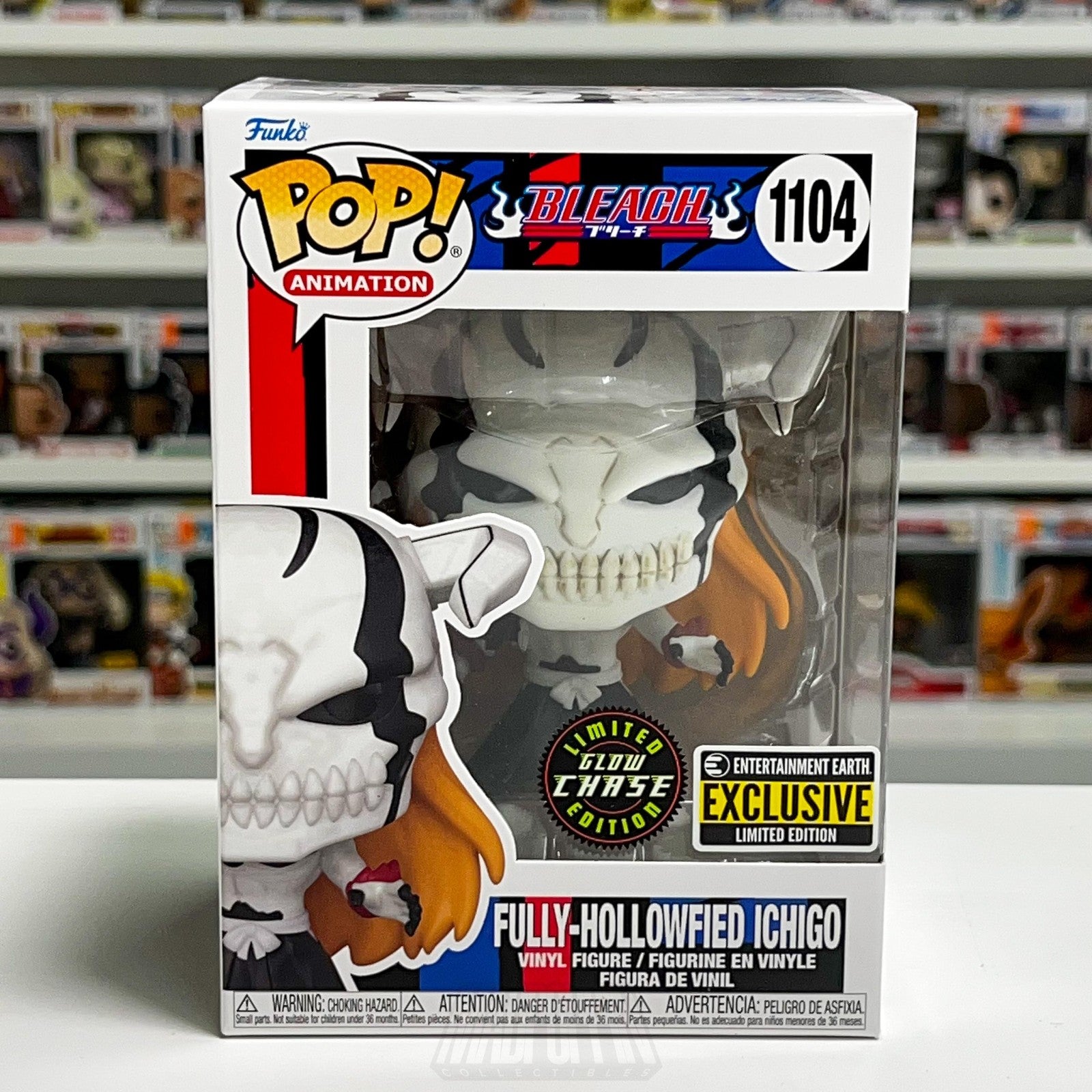 Funko Pop Animation Bleach Fully-Hollowfied Ichigo 1104 Glow Chase EE Anime NIB