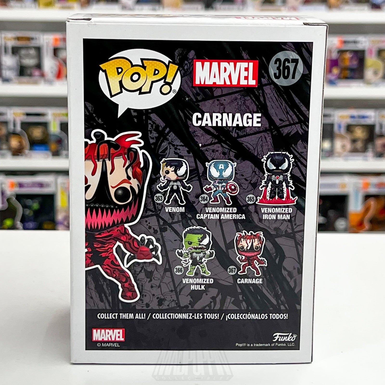 Funko Pop! Marvel Venom Carnage #367 Bobblehead Vinyl Figure 2018 Boxed Toy3