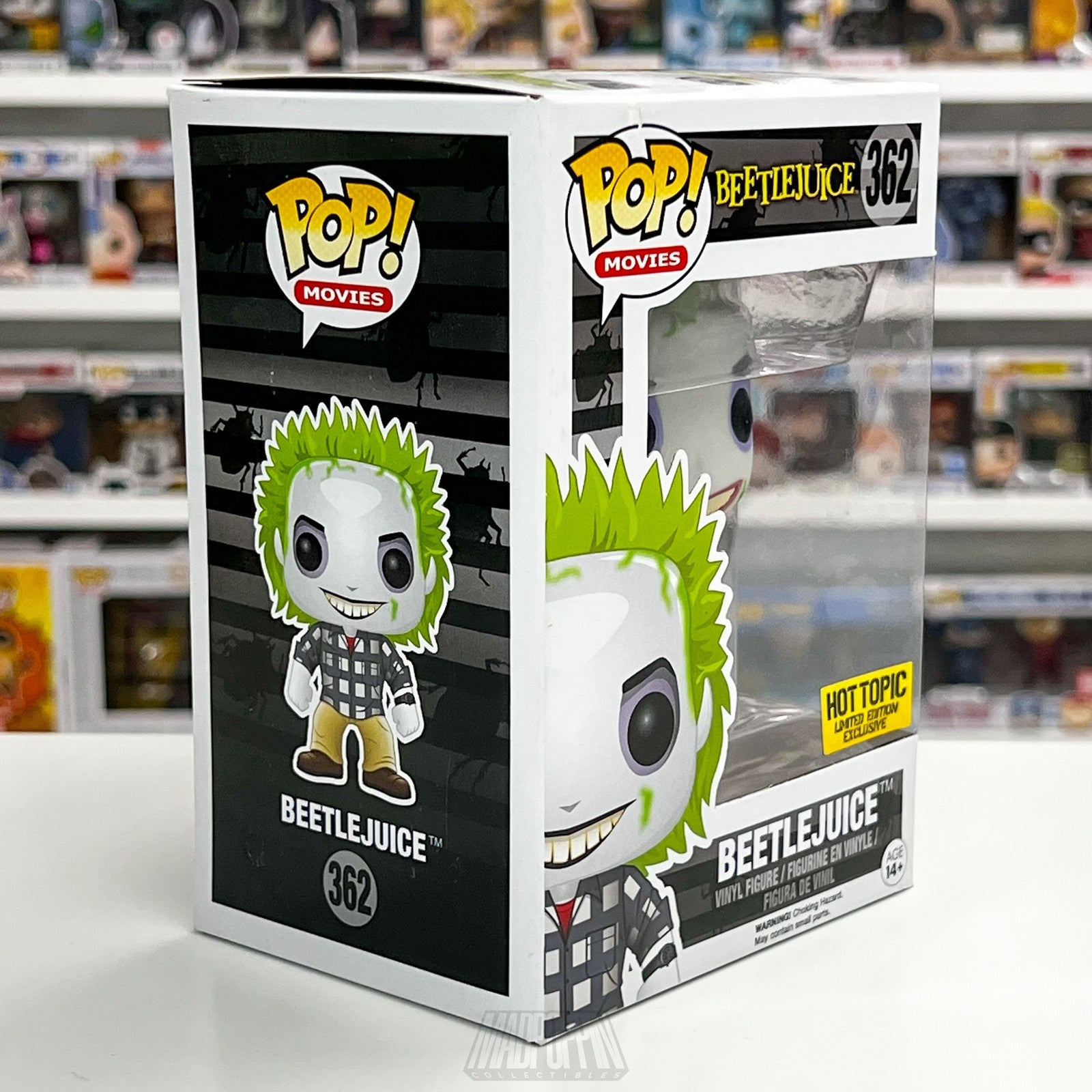 Funko Pop Beetlejuice 362 Hot Topic Exclusive Vinyl Figure Collectible Boxed