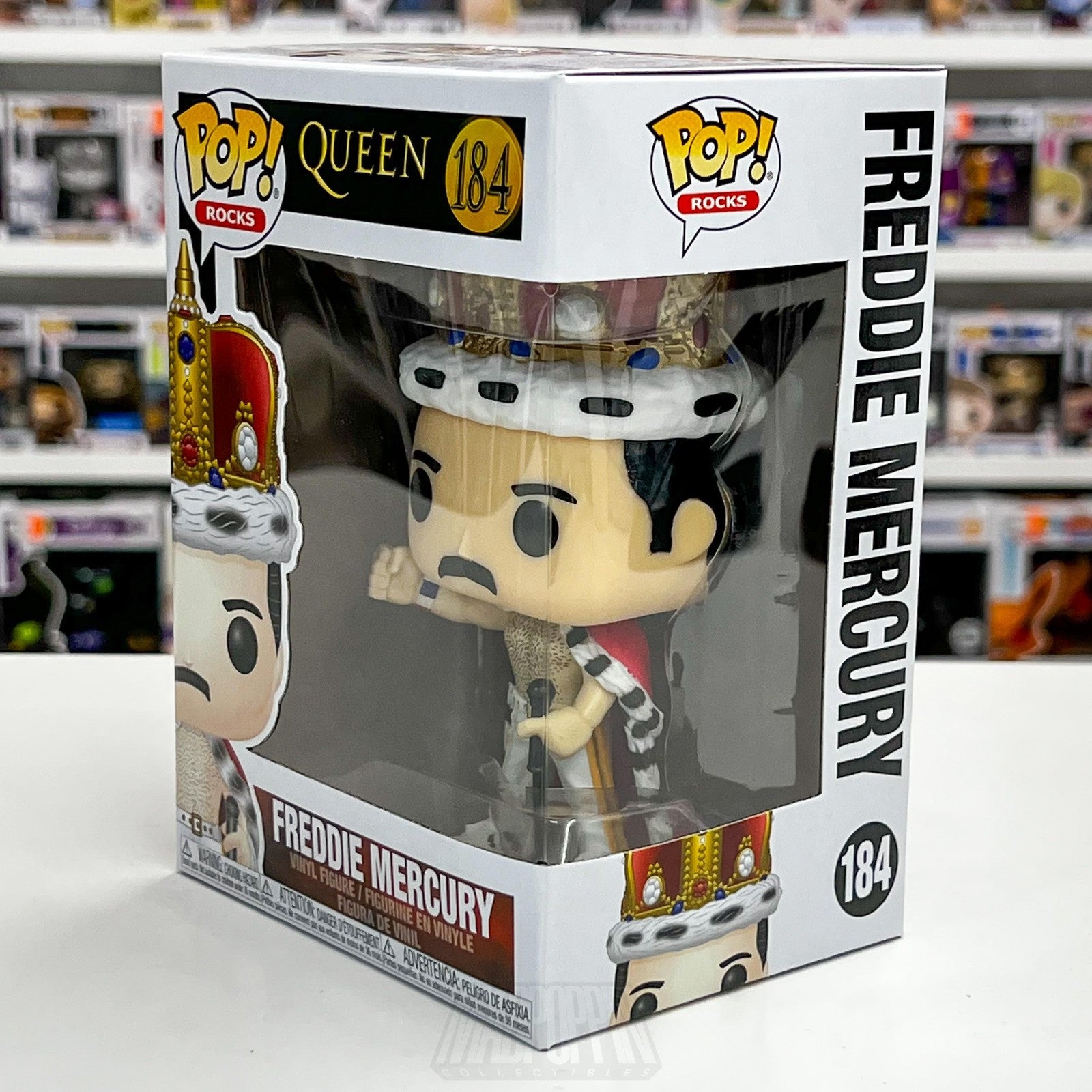 Funko Pop! Rocks Queen Freddie Mercury #184 Crown Robe Vinyl Figure Boxed1