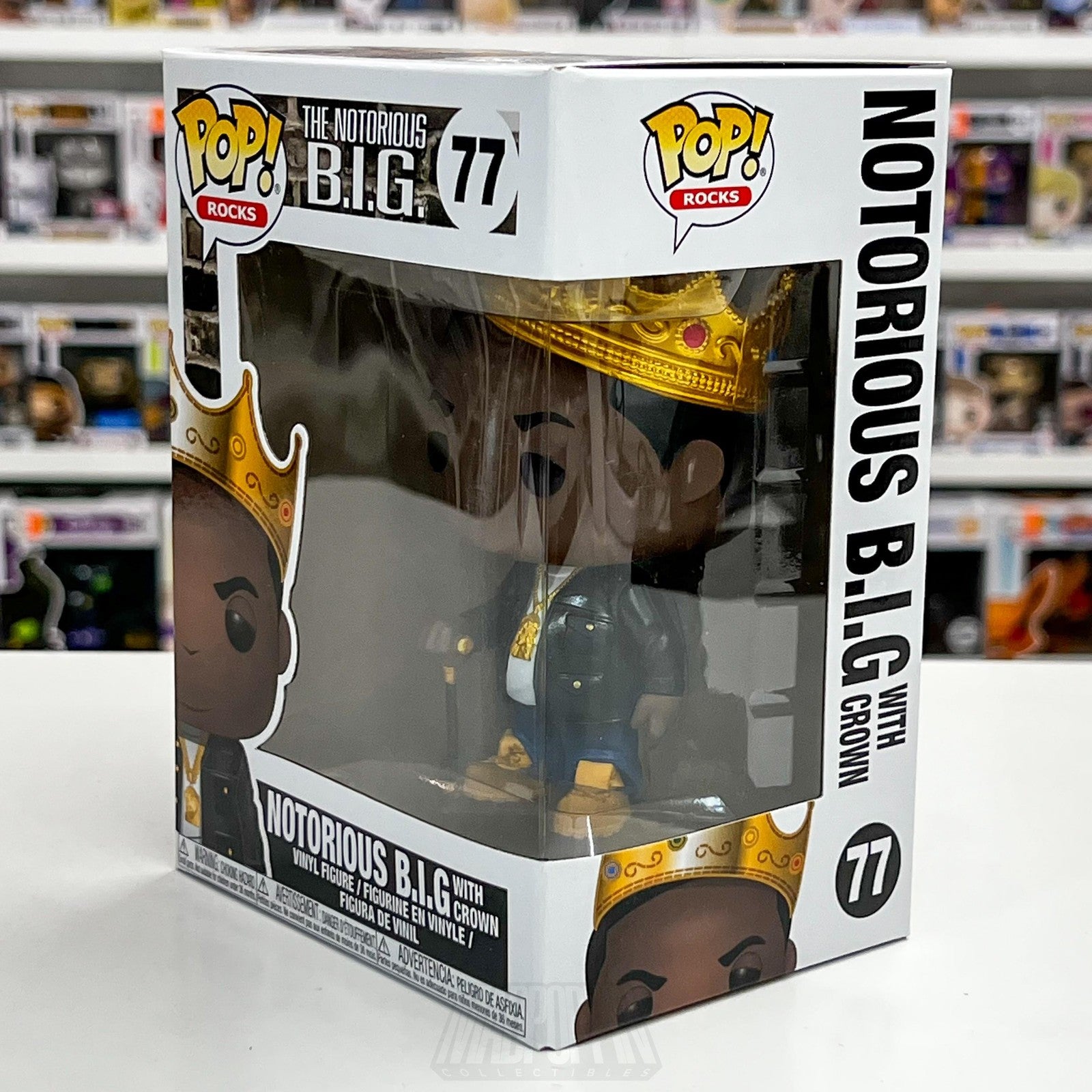 Funko Pop! Rocks The Notorious B.I.G. #77 With Crown Vinyl Figure Collectible1