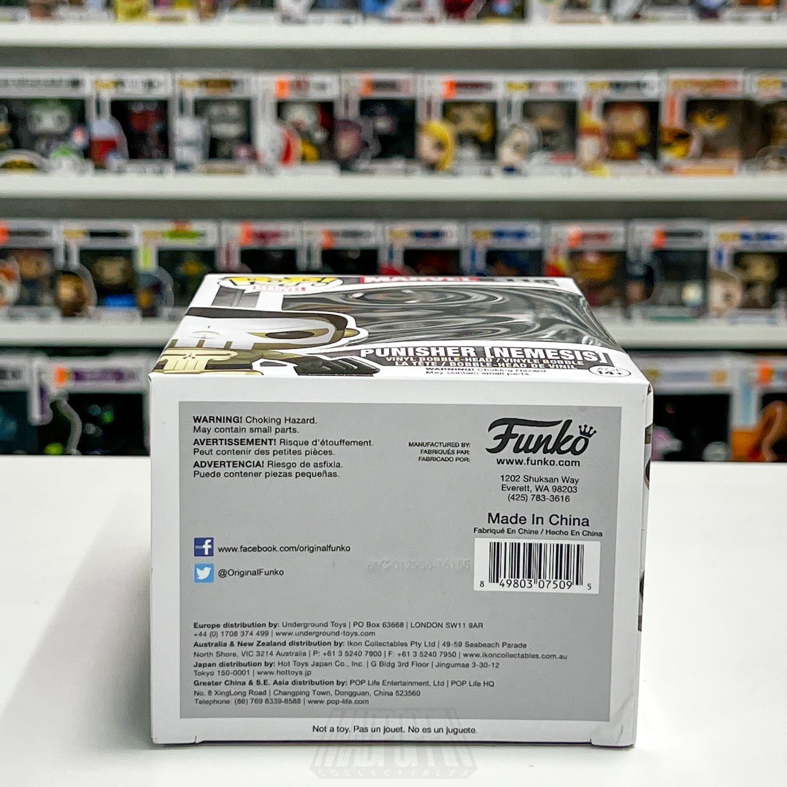 Funko Pop Marvel Punisher (Nemesis) 118 Frank Castle Vinyl Skull Figure Toy NIB7