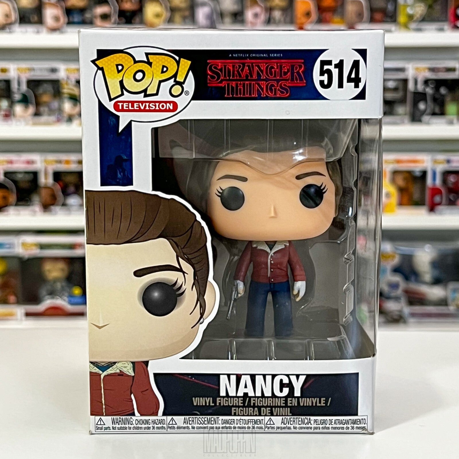Funko Pop TV Netflix Stranger Things Nancy Wheeler w/Gun Coly Python Vaulted 514