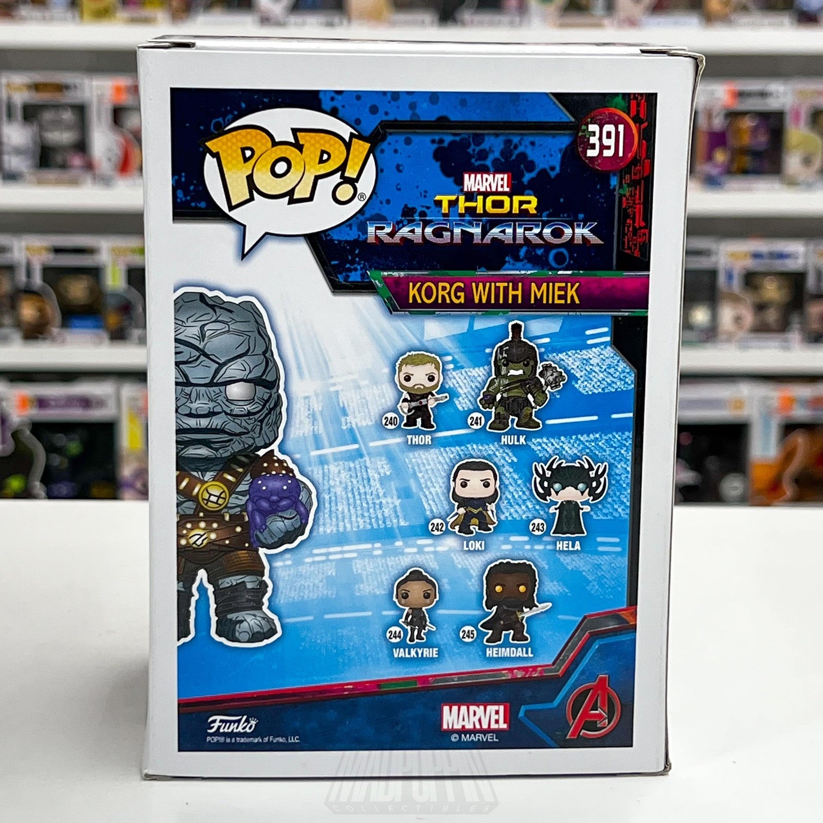 Funko Pop Marvel Thor Ragnarok Korg w/Miek 391 2018 Fall Con NYCC Vinyl Figure3