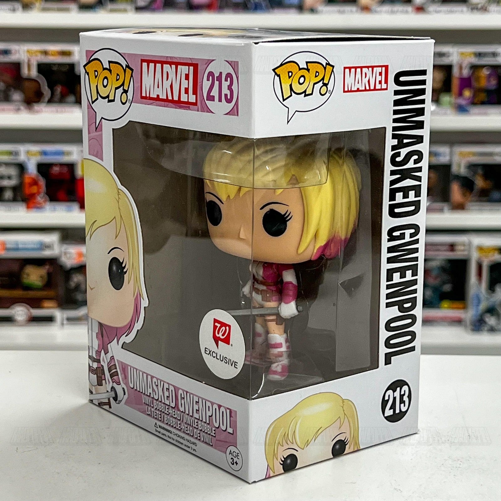 Funko Pop Marvel Unmasked Gwenpool 213 Walgreens Exclusive Vinyl Bobblehead