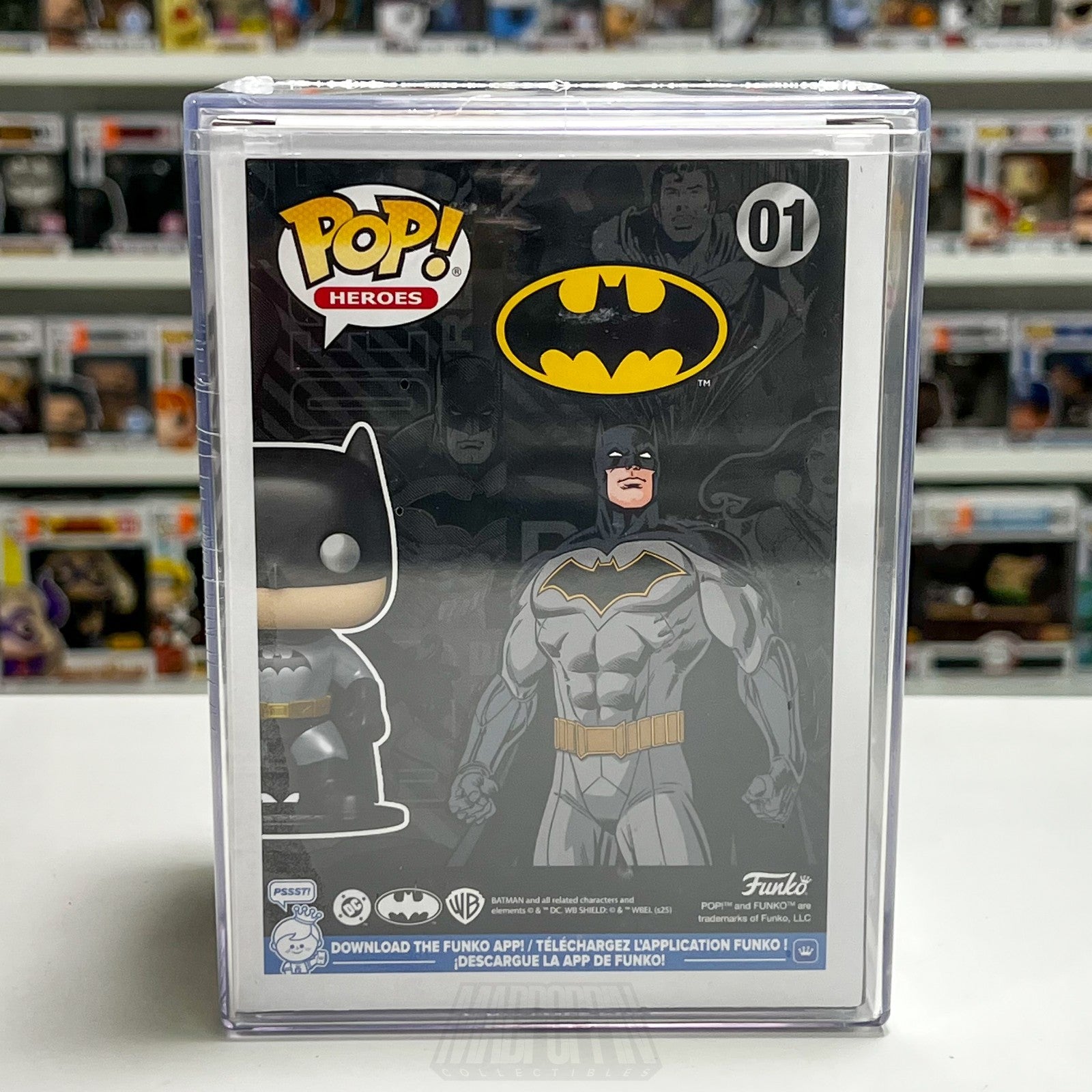Funko Pop DC Heroes Batman Metallic 01 Mystery Blind Box Con Sticker 2000 PCS
