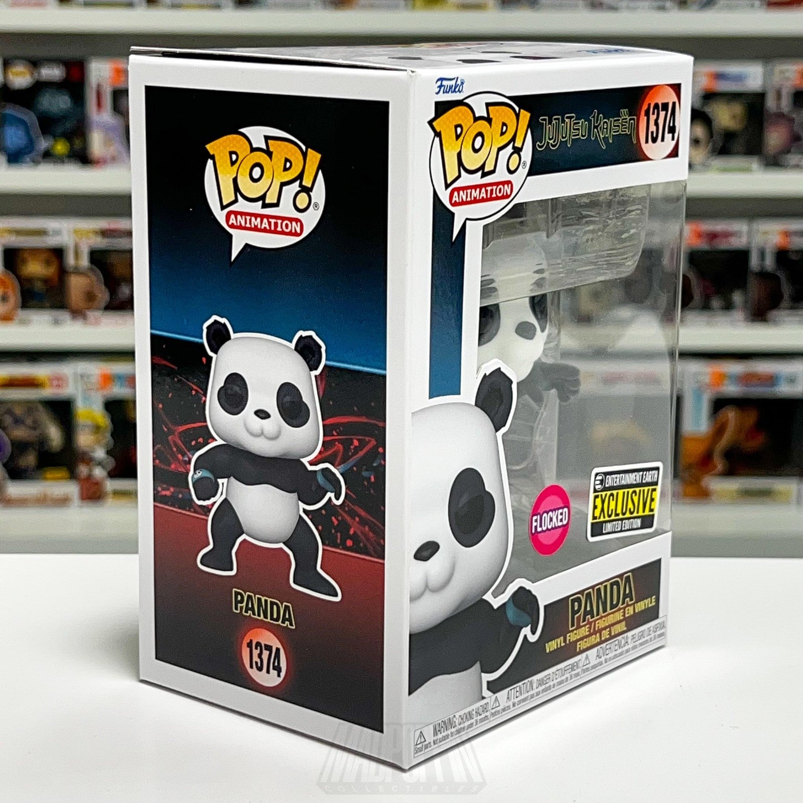 Funko Pop Jujutsu Kaisen Panda 1374 Flocked Entertainment Earth Vinyl Anime