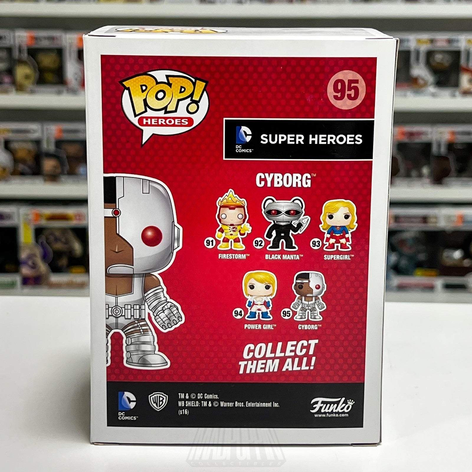 Funko Pop Heroes DC Comics Super Heroes Cyborg 95 Vinyl Figure New in Box Toy